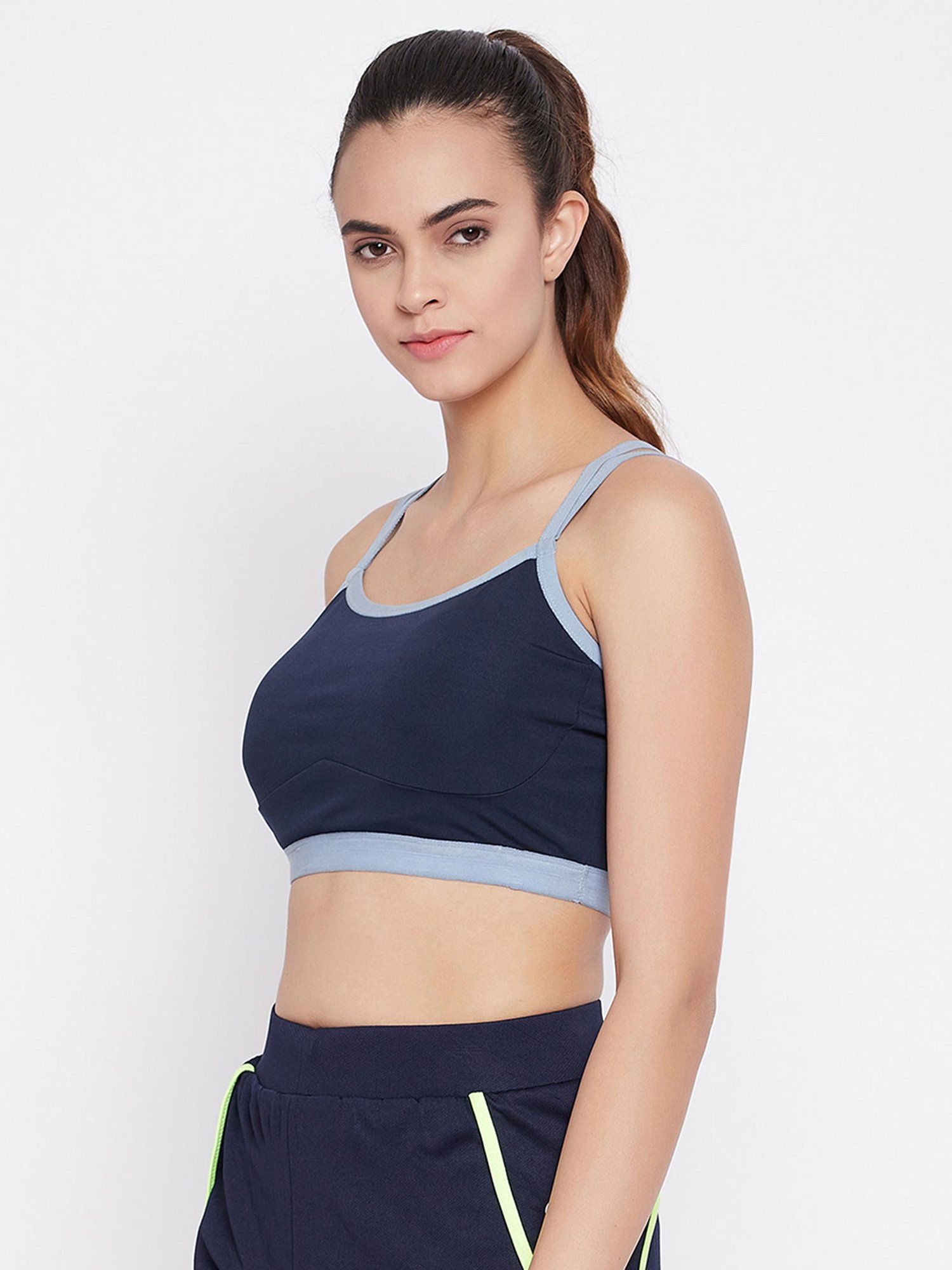 Strappy Top with Built-In Bra Shelf in Navy – Cucumber Clothing