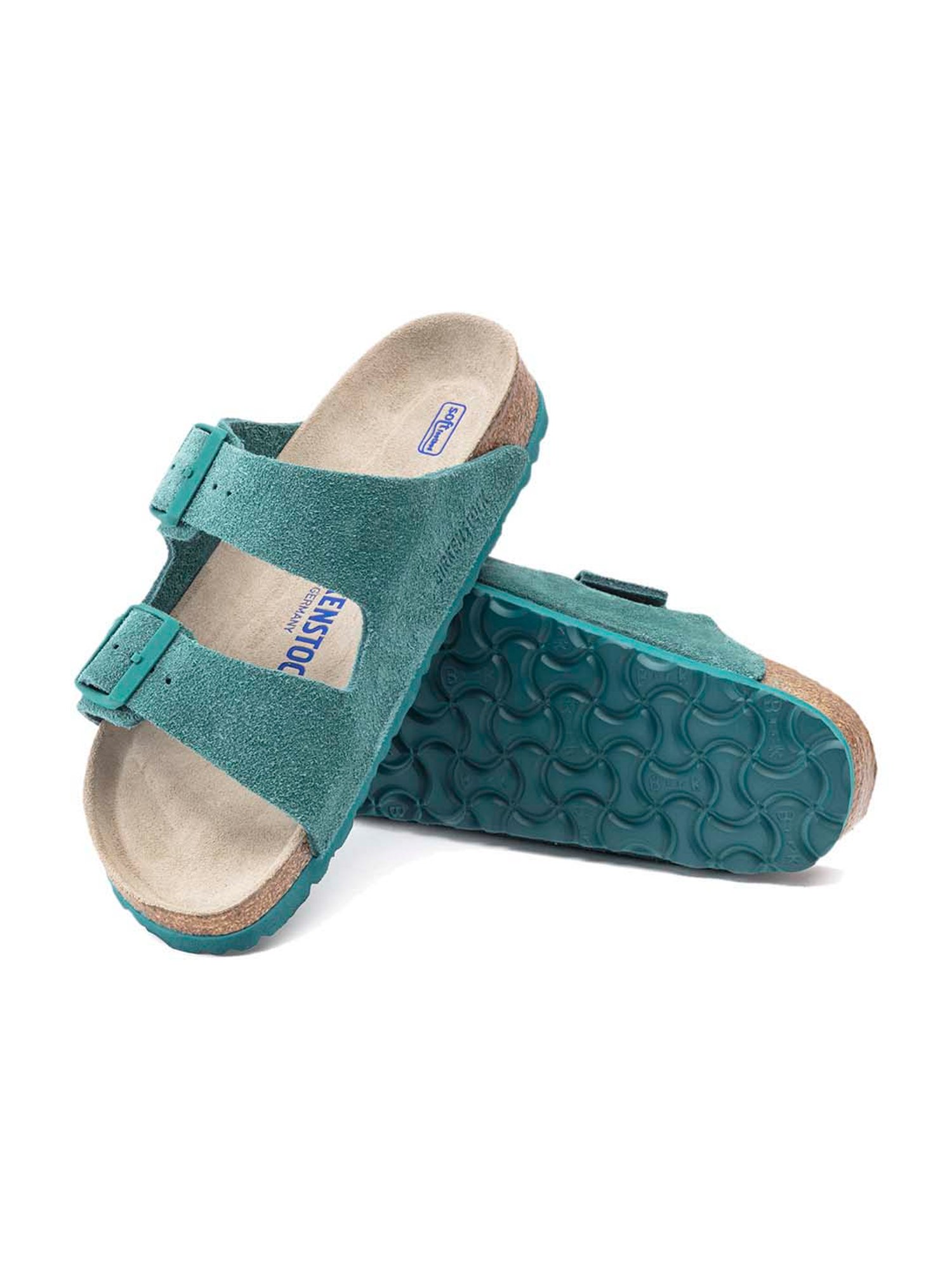 Buy Birkenstock Unisex Arizona Soft Teal Green Casual Sandals for