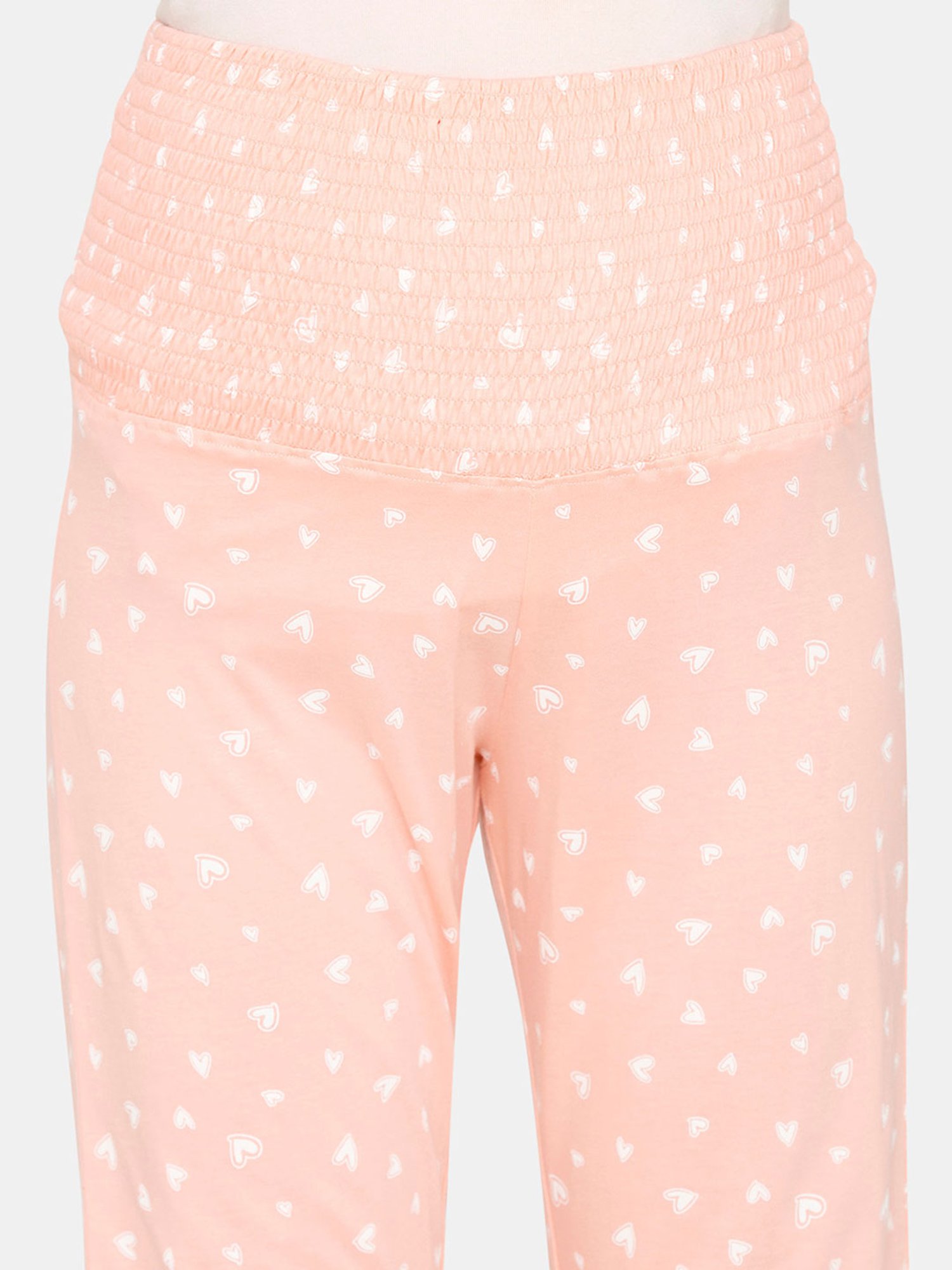 Buy Zivame Maternity Cotton Pyjama Set - Peach Pearl Online