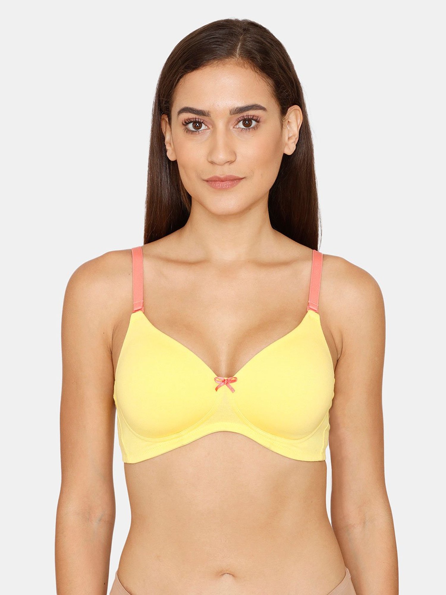 Buy Rosaline by Zivame Yellow Under Wired Padded T-Shirt Bra for Women  Online @ Tata CLiQ