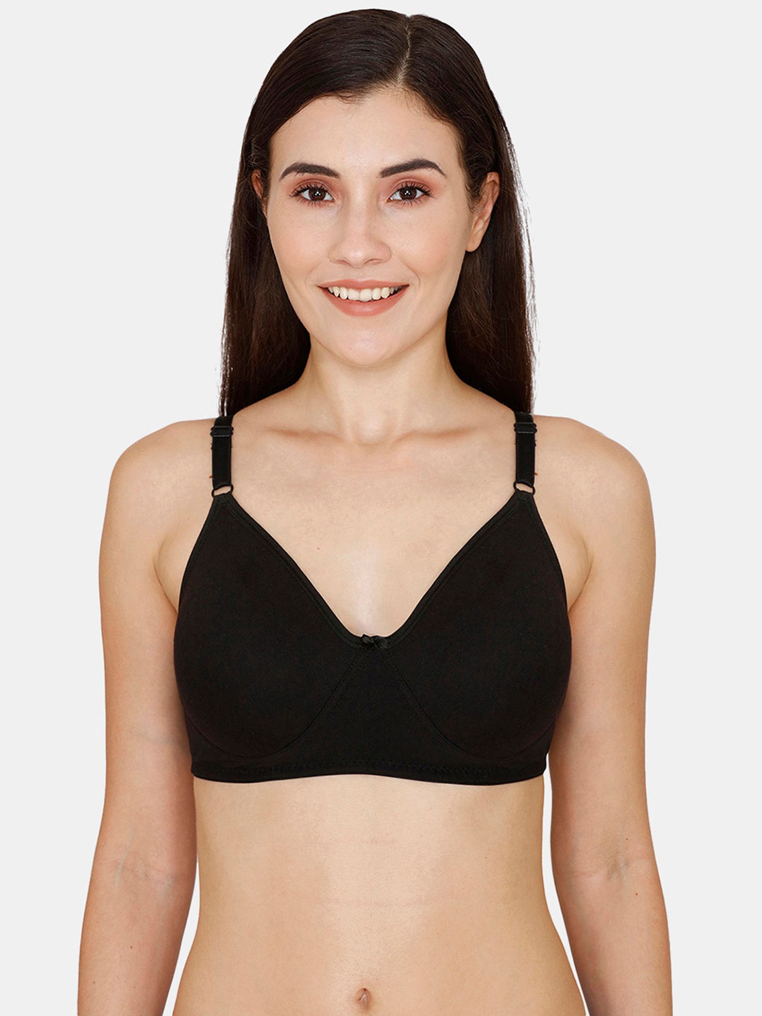 Buy Rosaline by Zivame Black Non Wired Non Padded T-Shirt Bra for