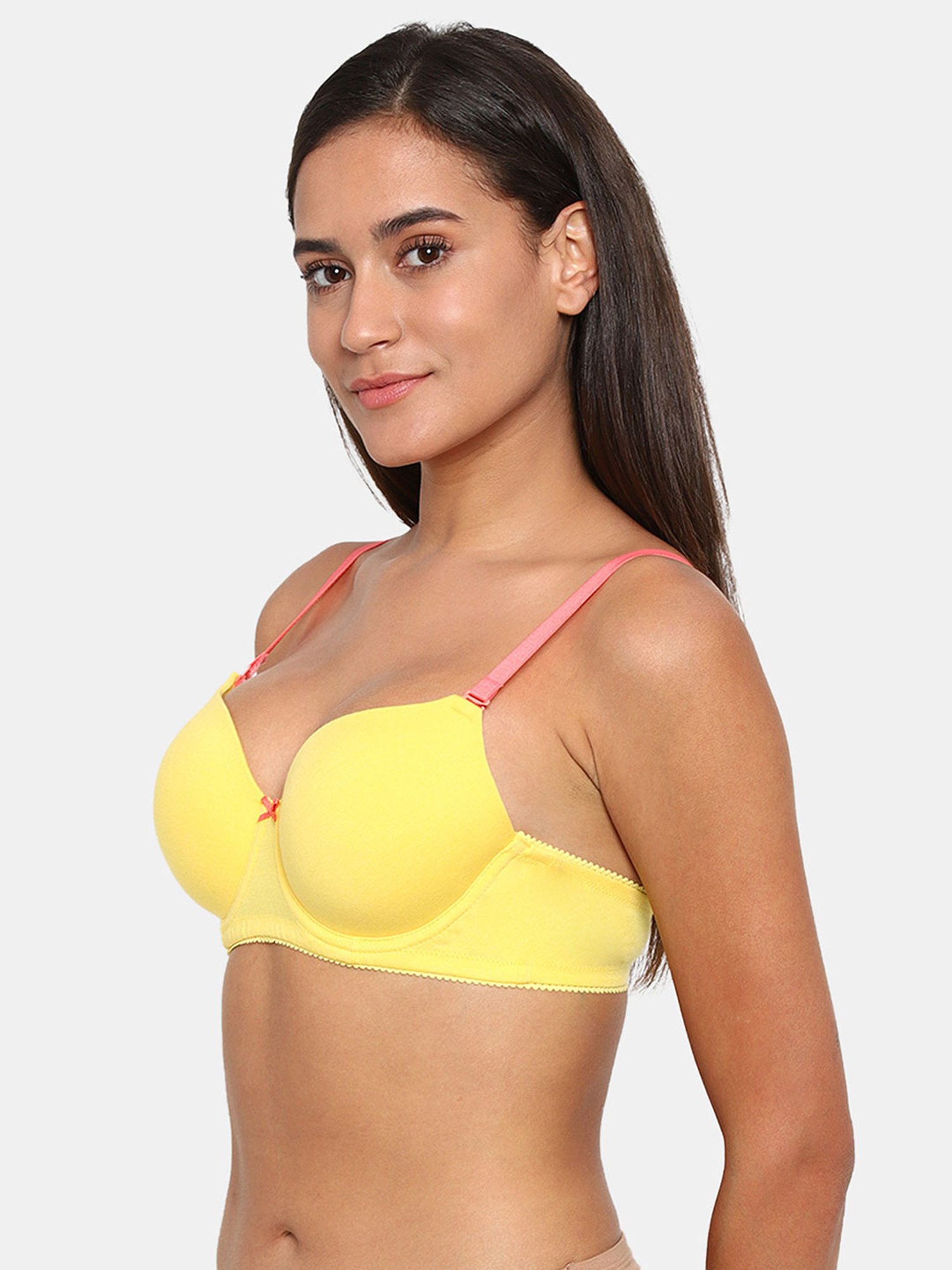 Buy Rosaline by Zivame Yellow Under Wired Padded T-Shirt Bra for Women  Online @ Tata CLiQ