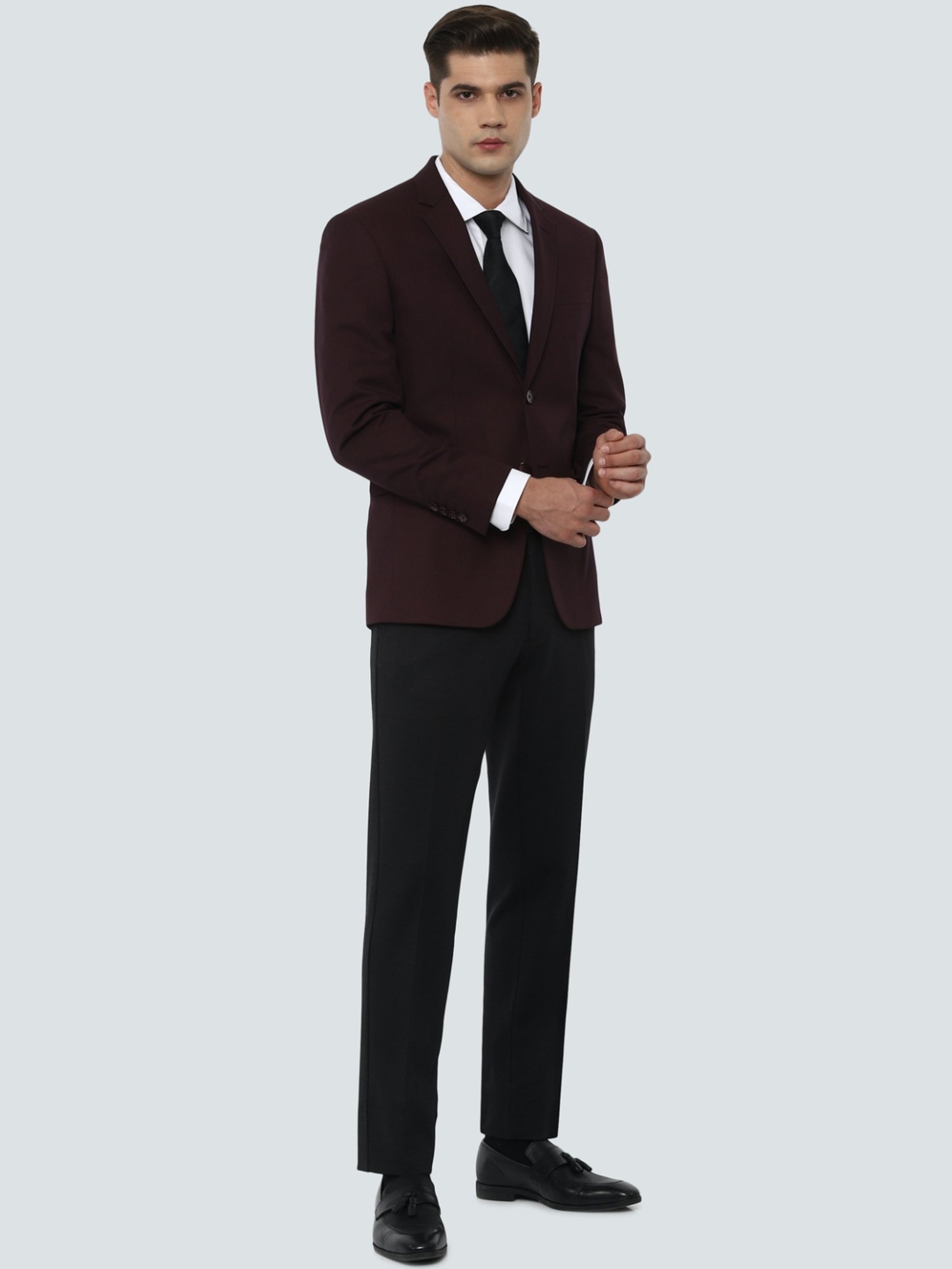 Louis Philippe Coats And Blazers : Buy Louis Philippe Maroon Blazer Online