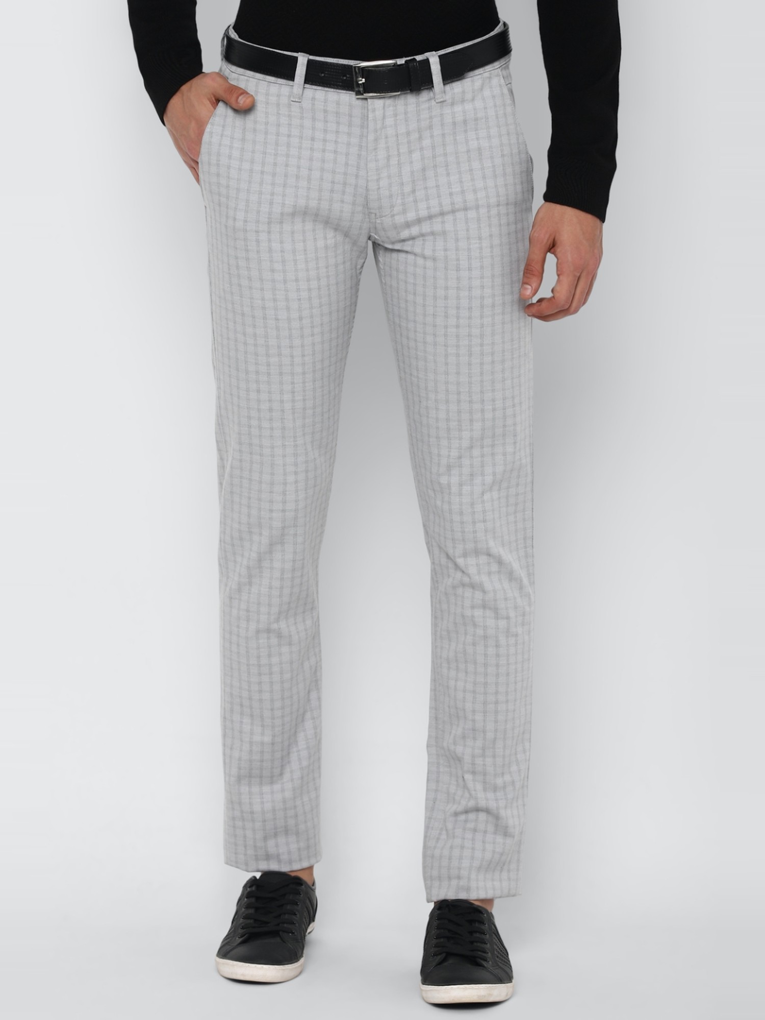 Louis Philippe Checks Grey Trousers Buy Louis Philippe Checks Grey Trousers  Online at Best Price in India  NykaaMan