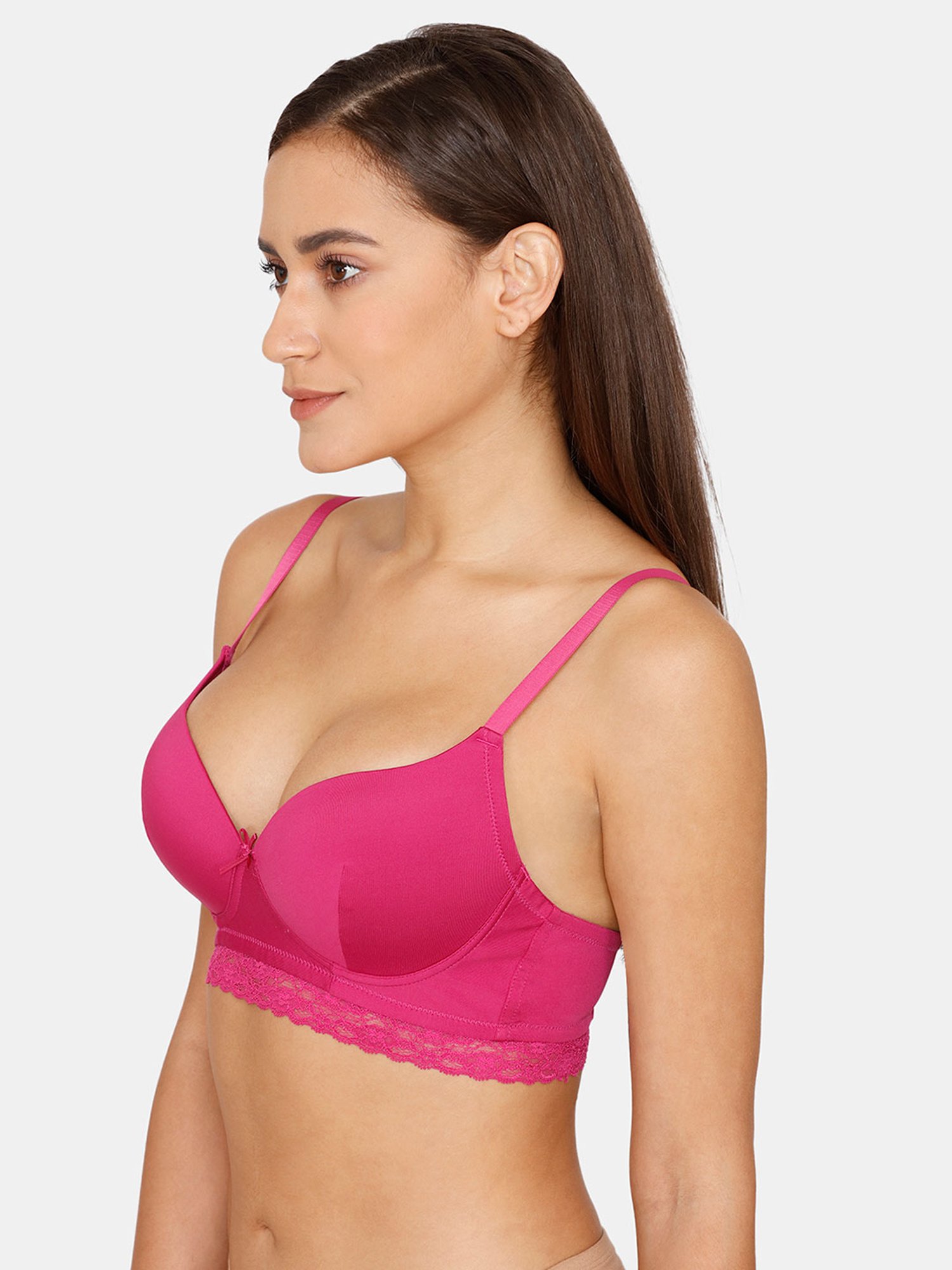 Buy Rosaline by Zivame Pink Non Wired Padded T-Shirt Bra for Women Online @  Tata CLiQ