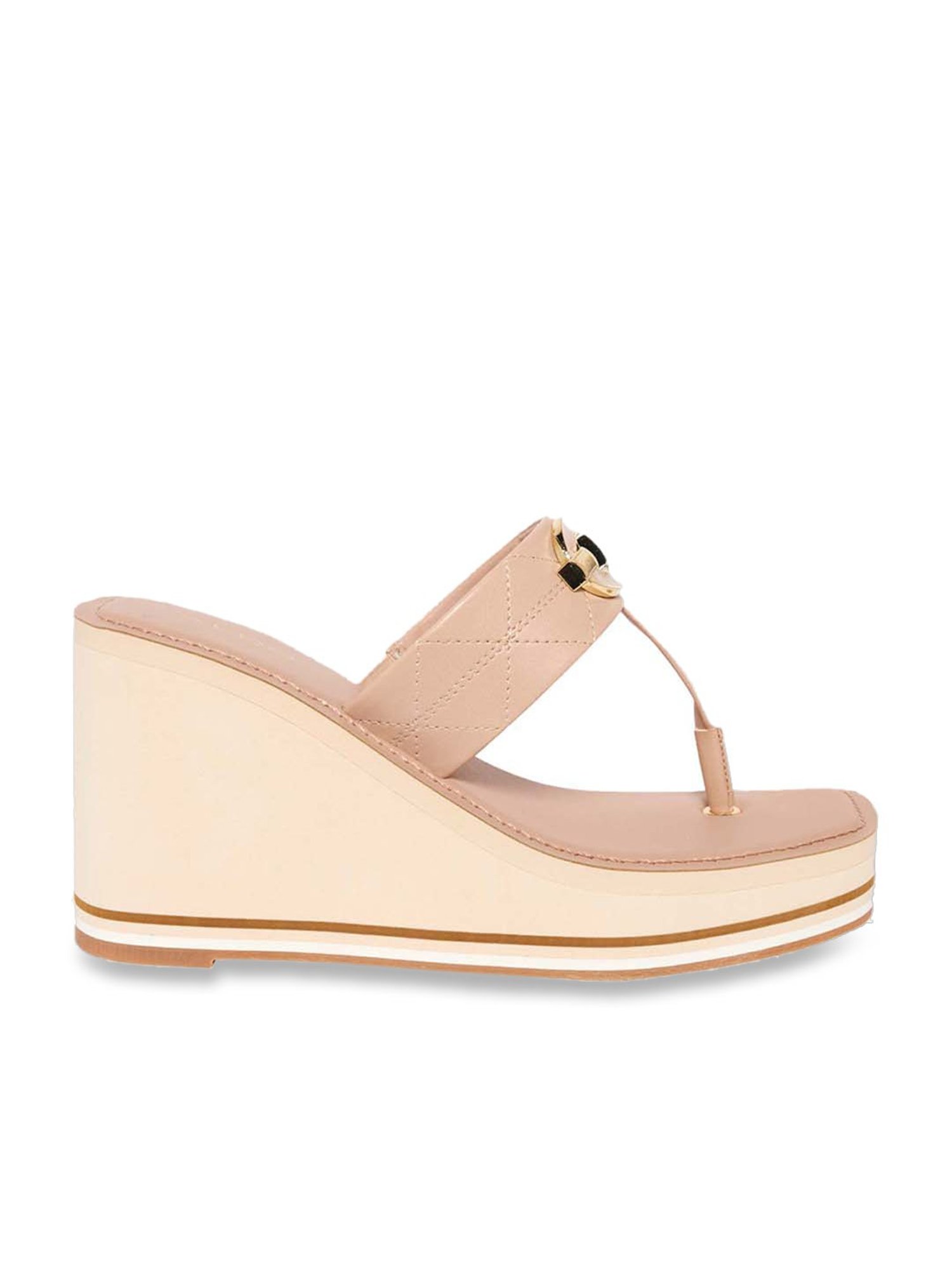 ILLUSION FLAT WEDGE SANDALS WHITE TAN LEATHER - Jo Mercer Northern  Hemisphere