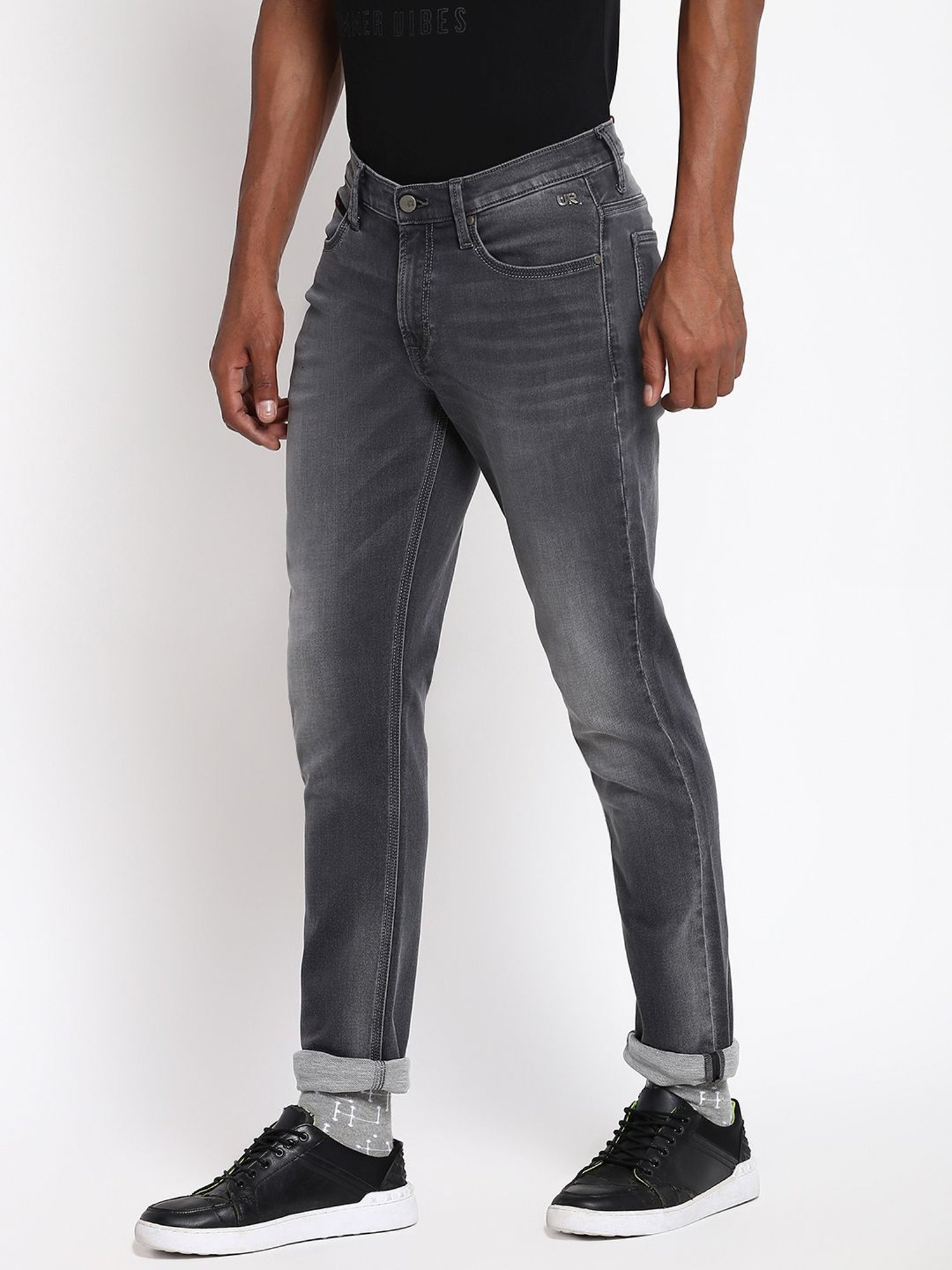 Barrel Leg High Jeans - Dark grey - Ladies | H&M IN