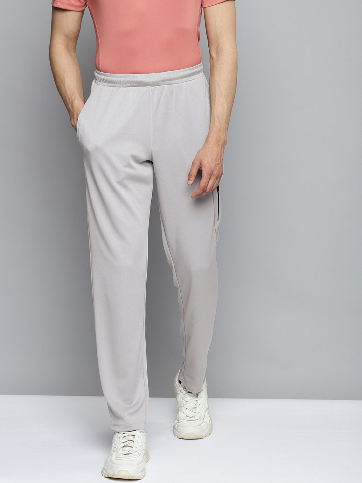 Buy ALCIS Light Grey Slim Fit Mid Rise Track Pants for Men Online @ Tata  CLiQ