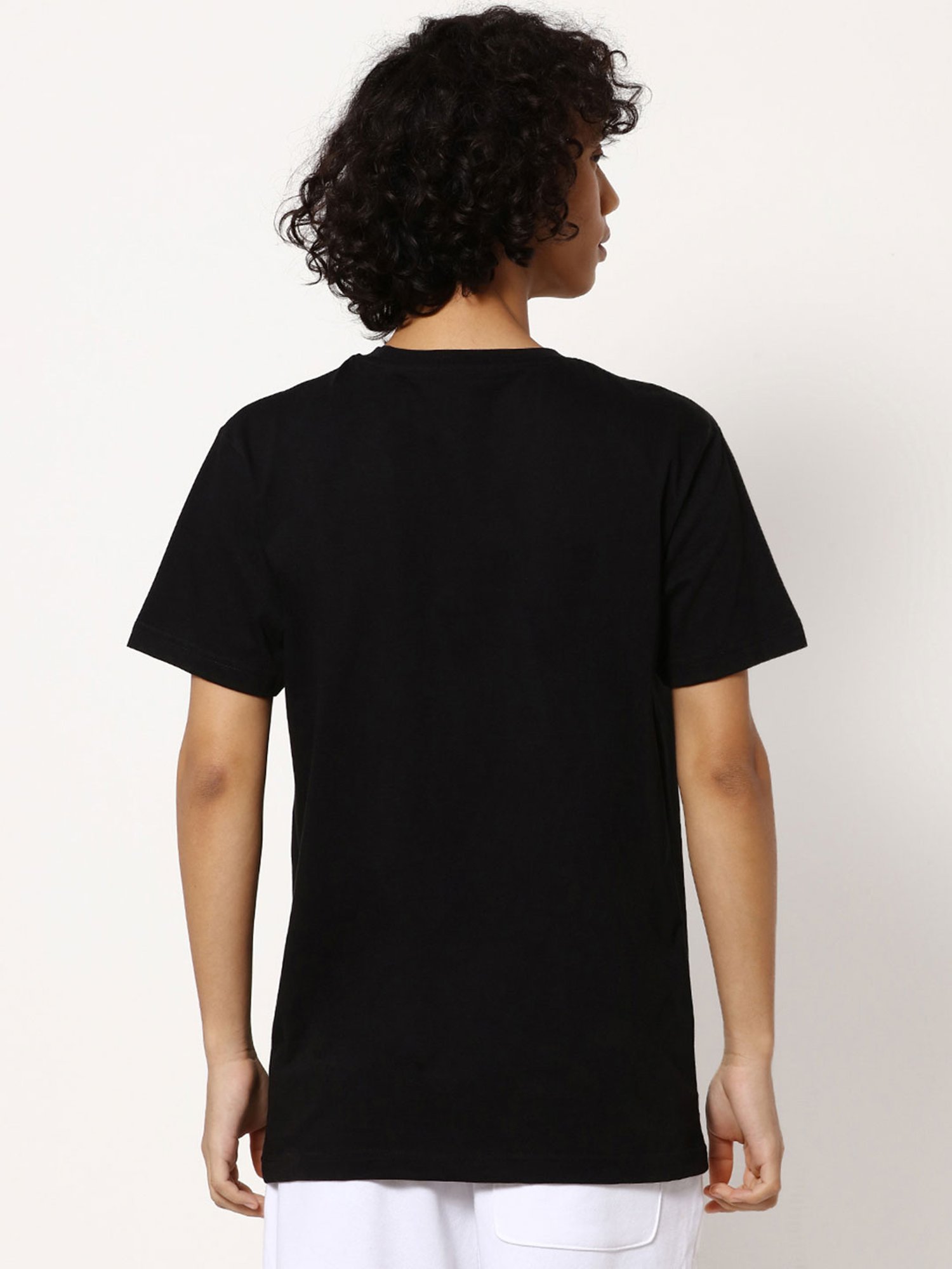 Buy Bewakoof Black Printed T-Shirt for 