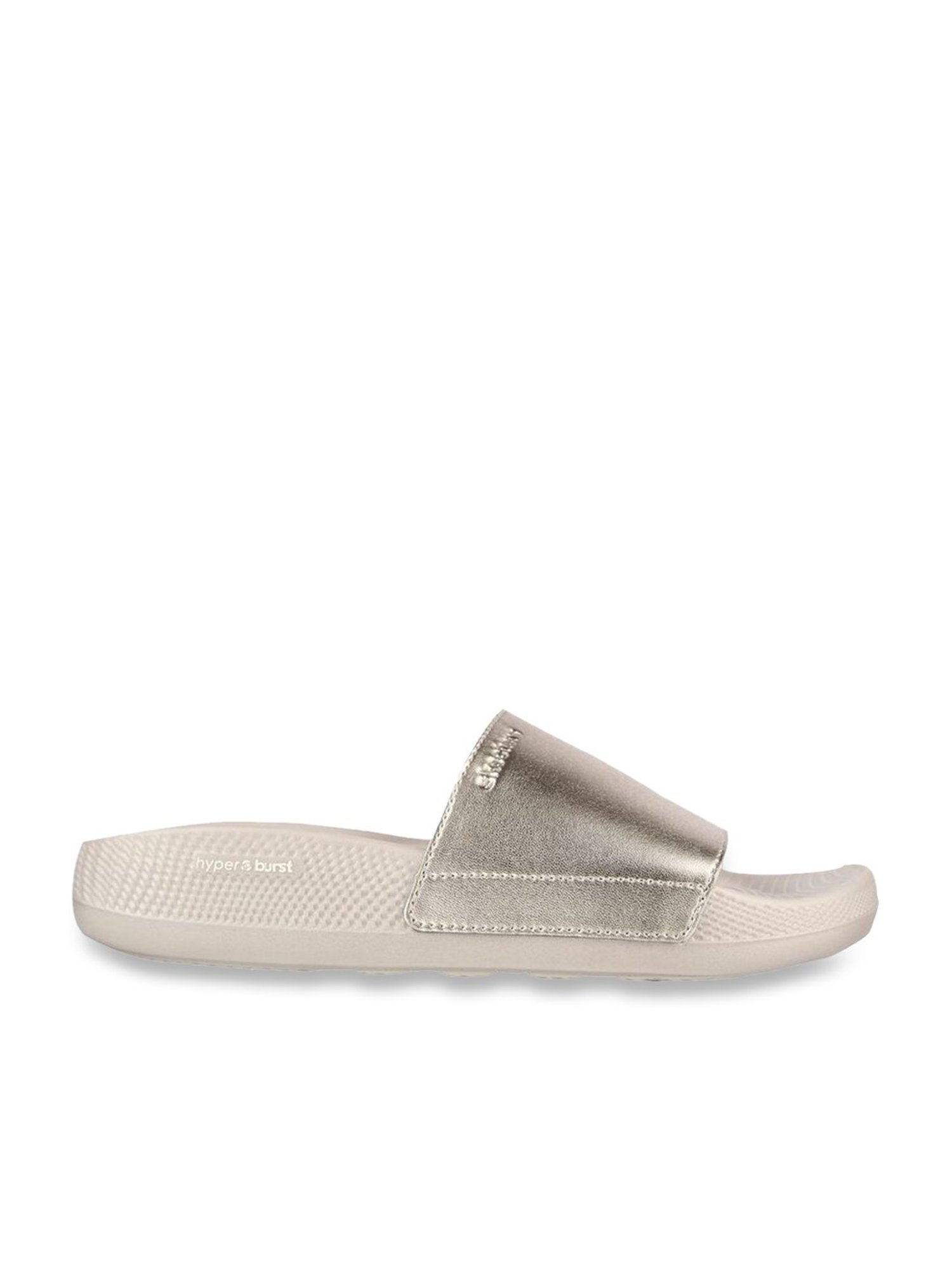 Buy Skechers Women s HYPER SLIDE Silver Slides for Women at Best