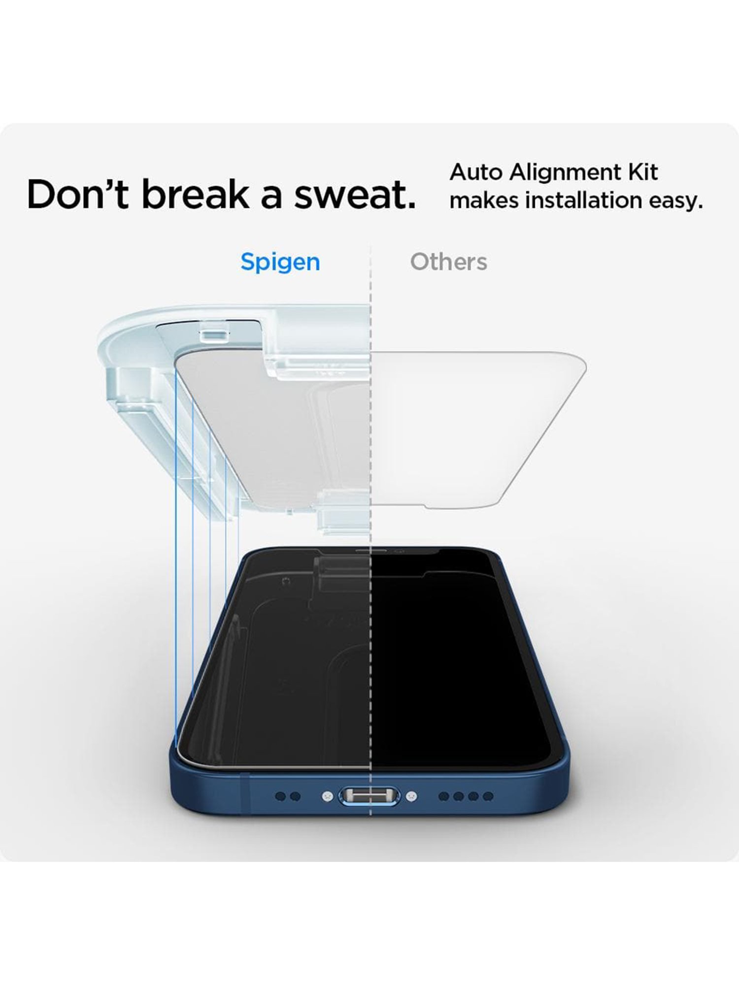 Spigen Glas.tR EZ Fit - Protector de pantalla compatible con