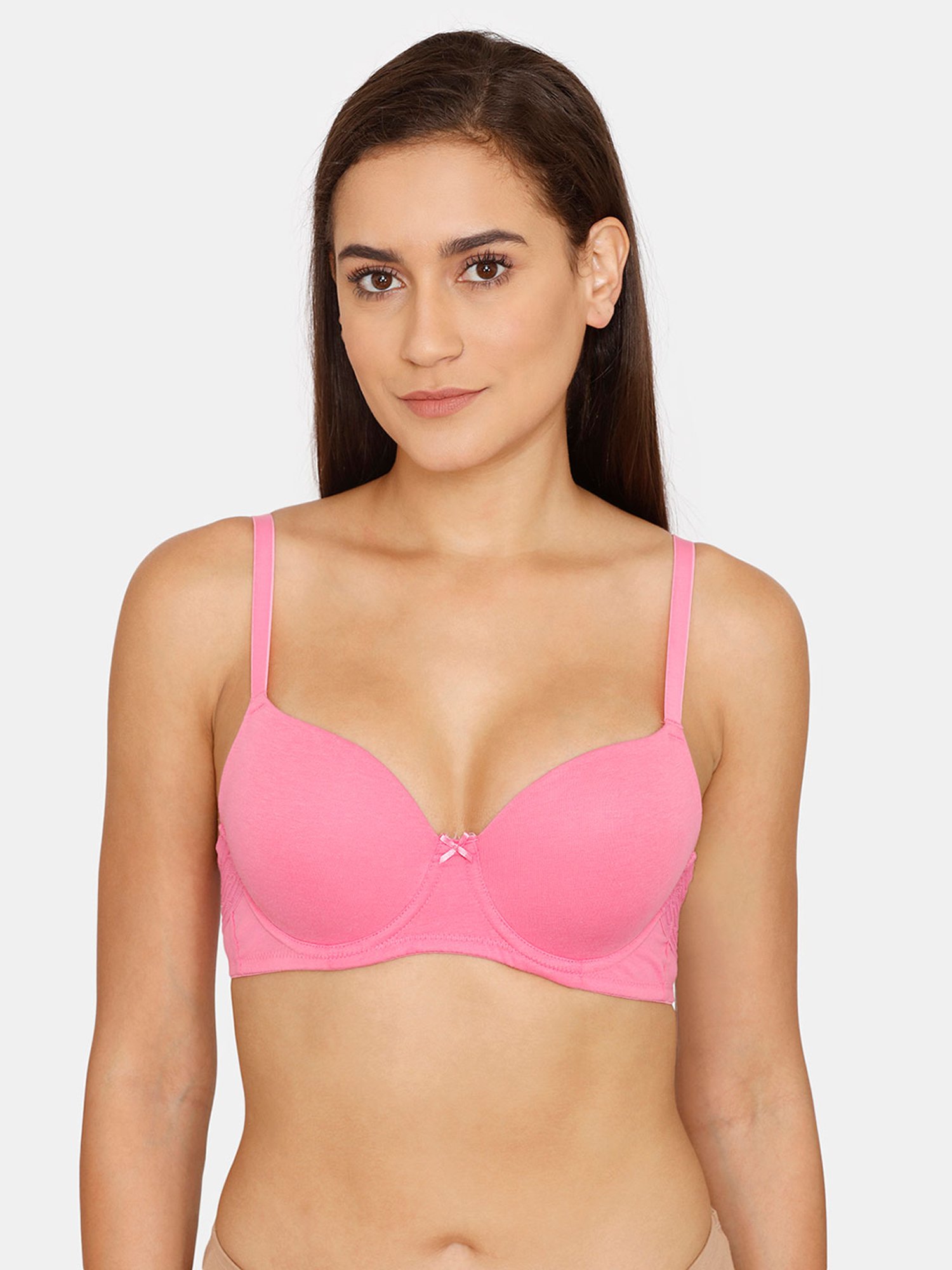 Buy Zivame Pink Under wired Padded T Shirt Bra for Women Online @ Tata CLiQ