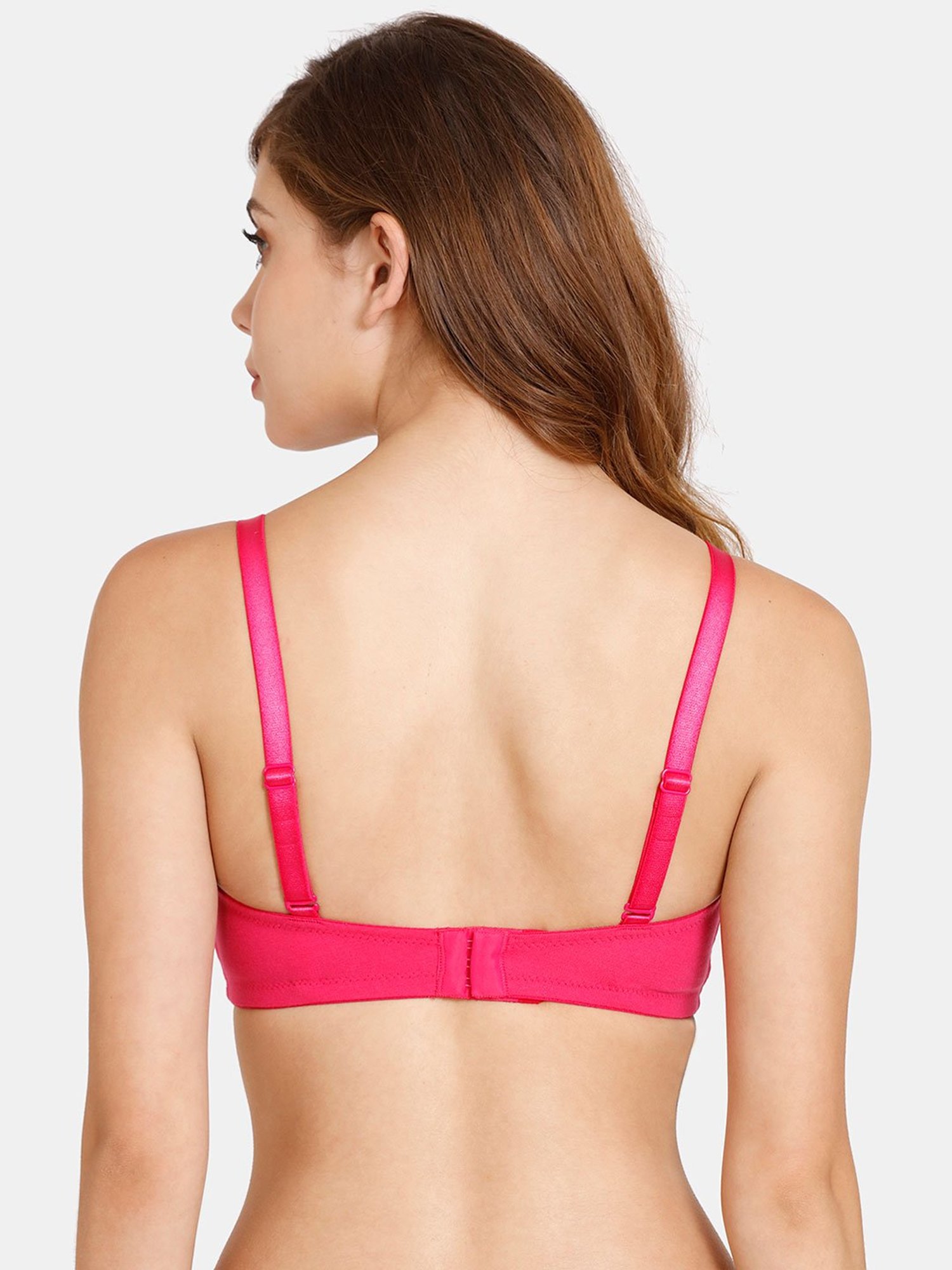 Clovia Pink Solid Seamless Bra