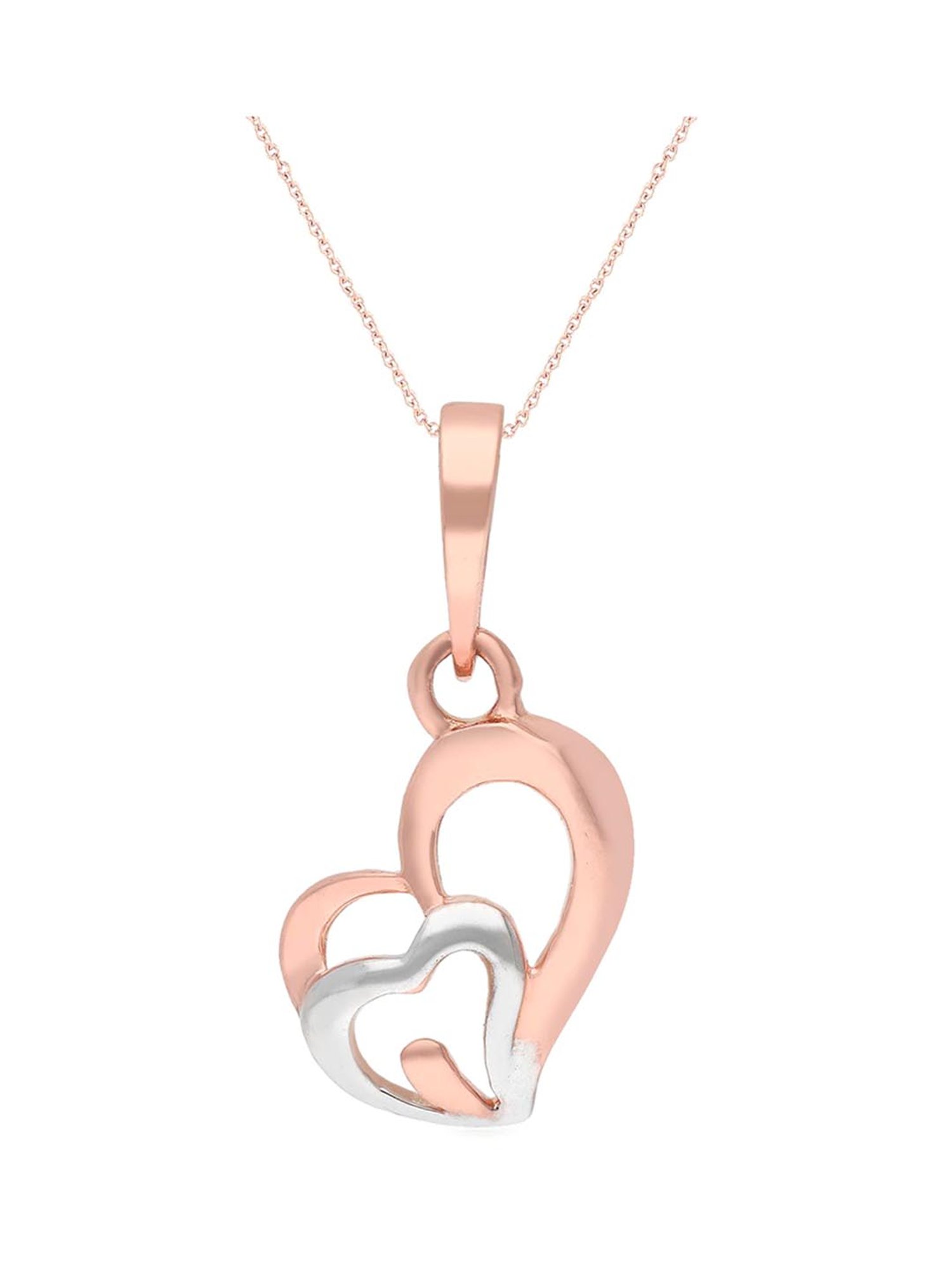 Buy Next To Your Heart Rose Gold Plated Sterling Silver Chain Necklace by  Mannash™ Jewellery