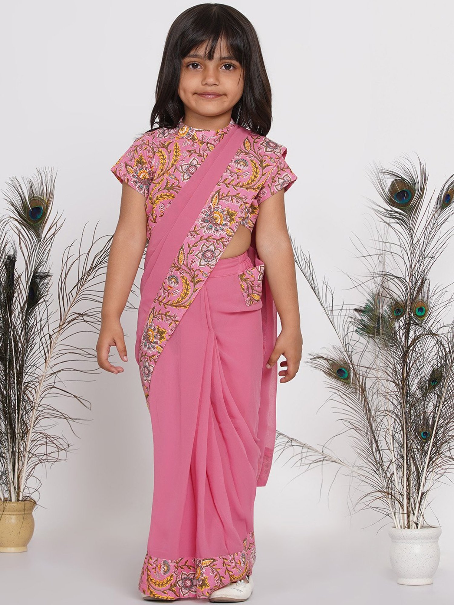 Kids Sarees Online Shopping | Readymade Kids Saree with blouse