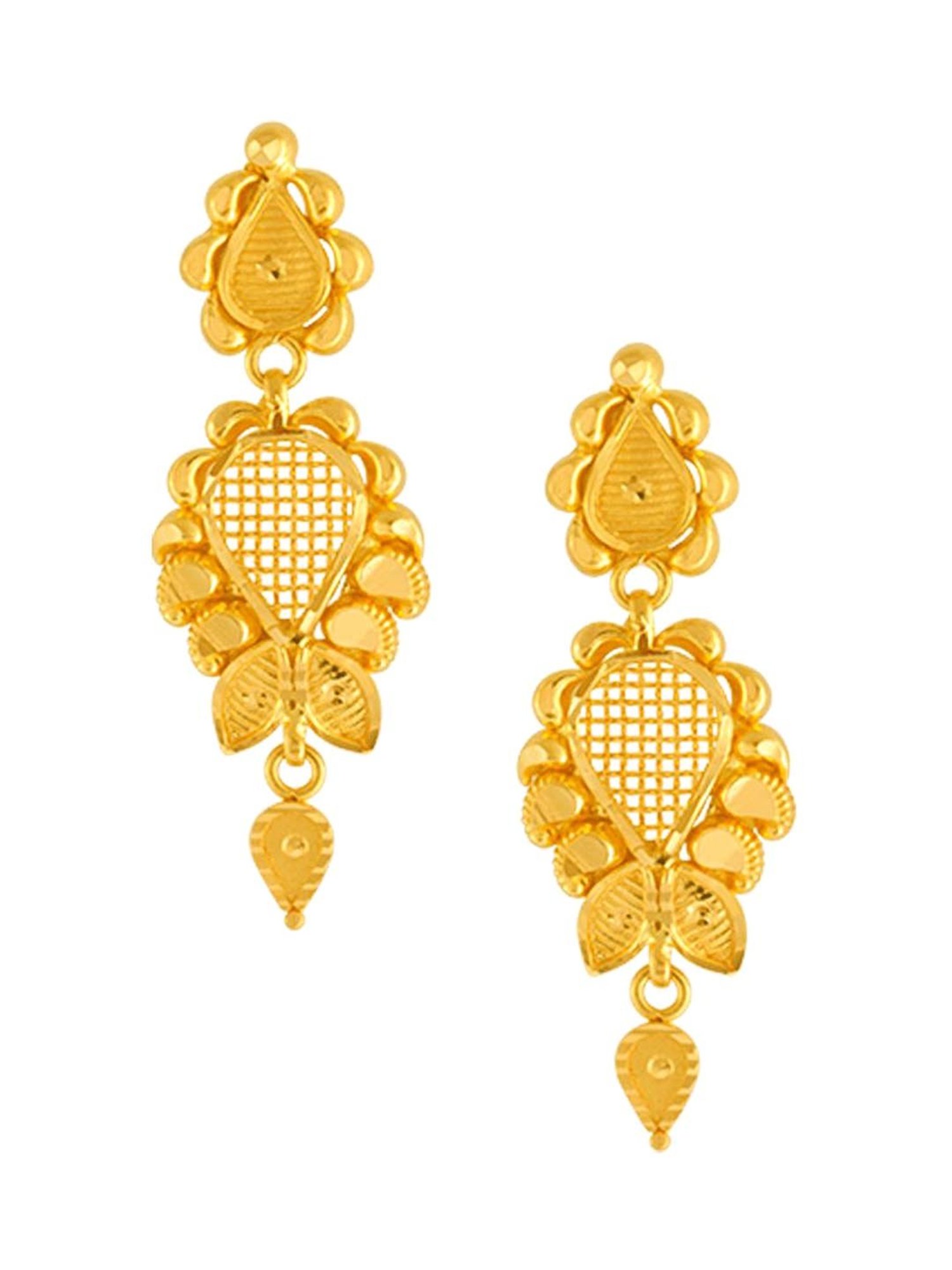 Gold Drop Earrings - PC Chandra Jewellers