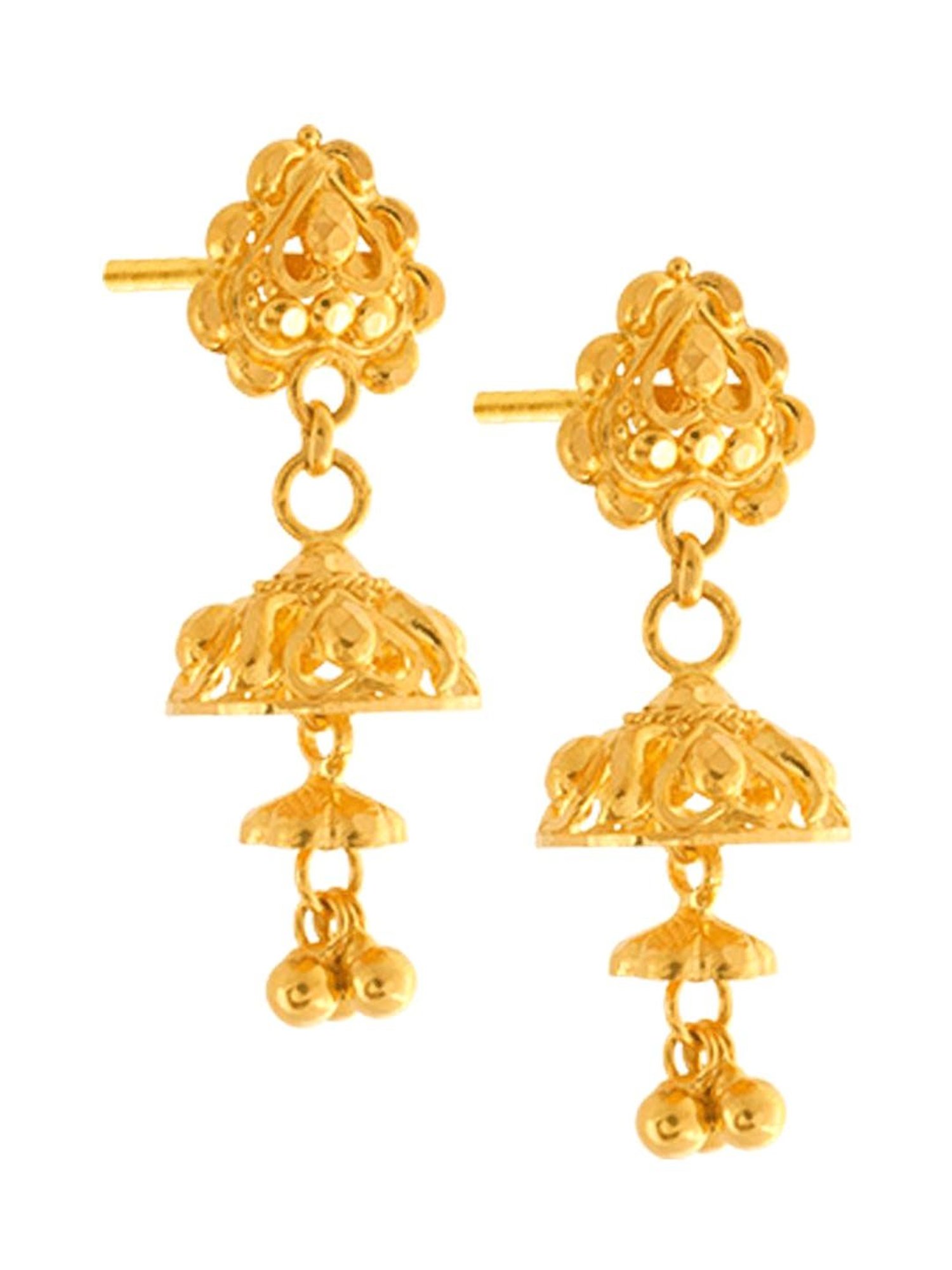 Buy 2550+ Gold Earrings Online | PC Chandra Jewellers