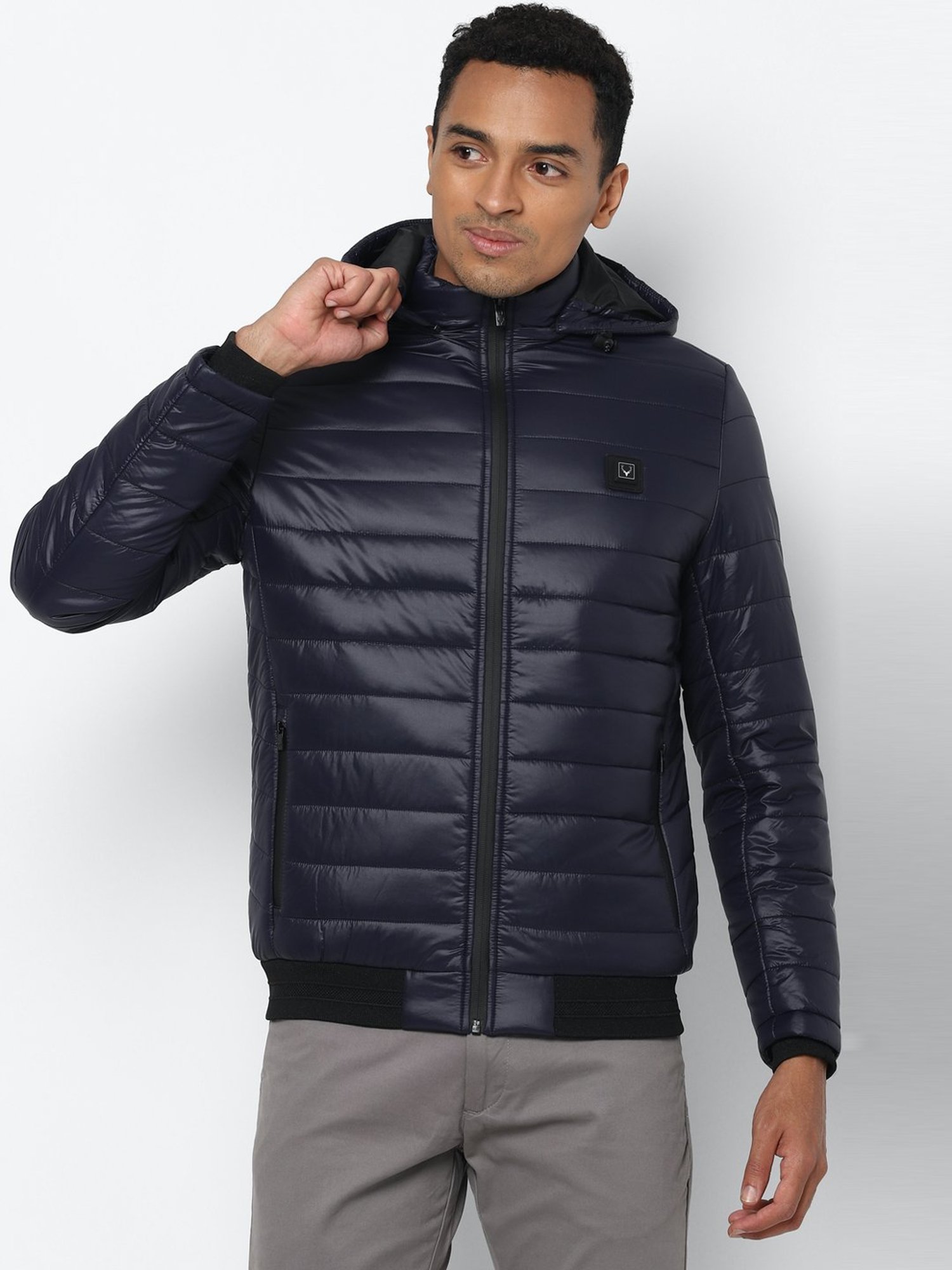 Buy Allen Solly Grey Cotton Regular Fit Quilted Jackets for Mens Online @  Tata CLiQ