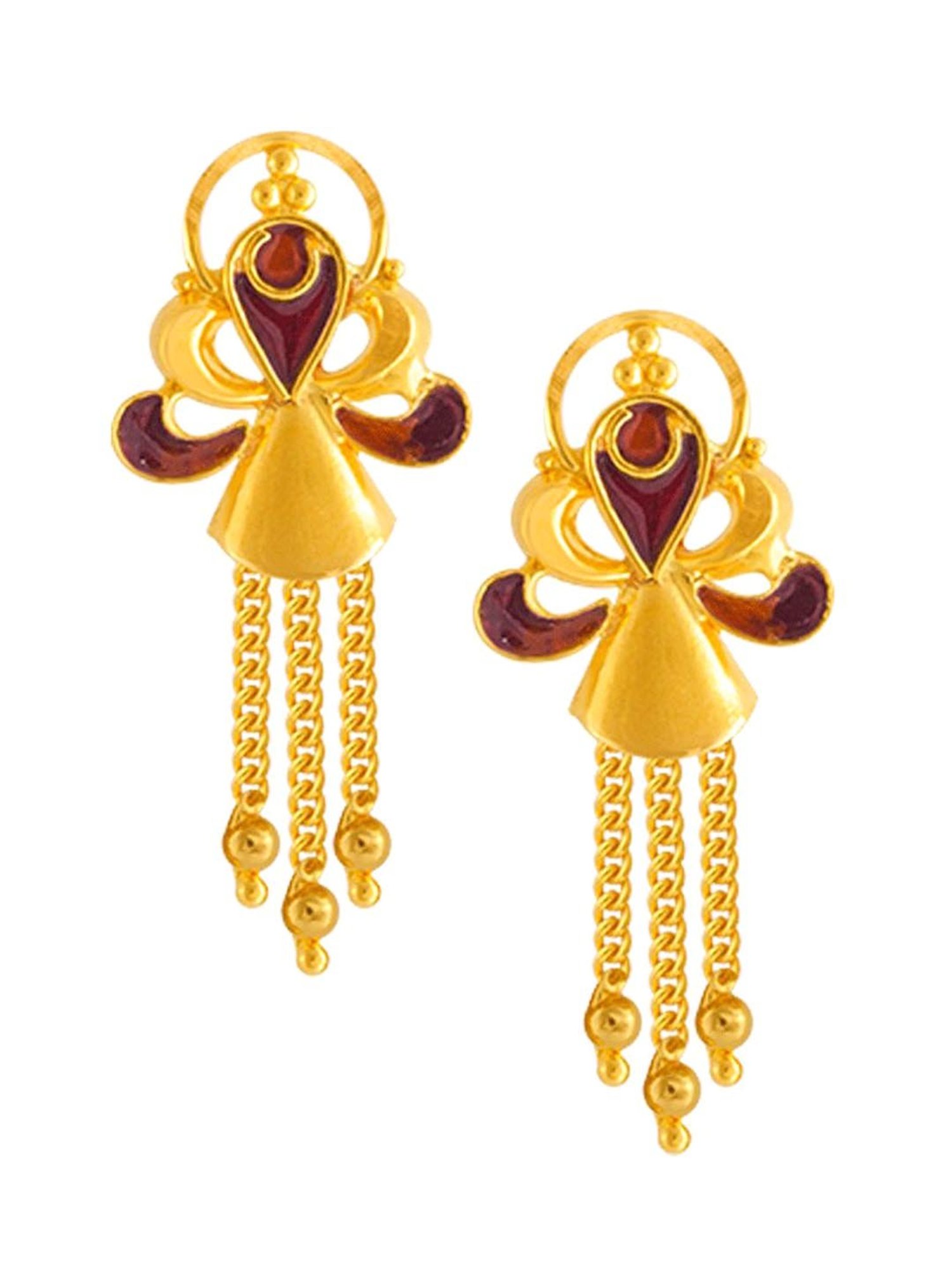 14k Gold Lovely Earrings For Women | Pc Chandra Amazea Collection