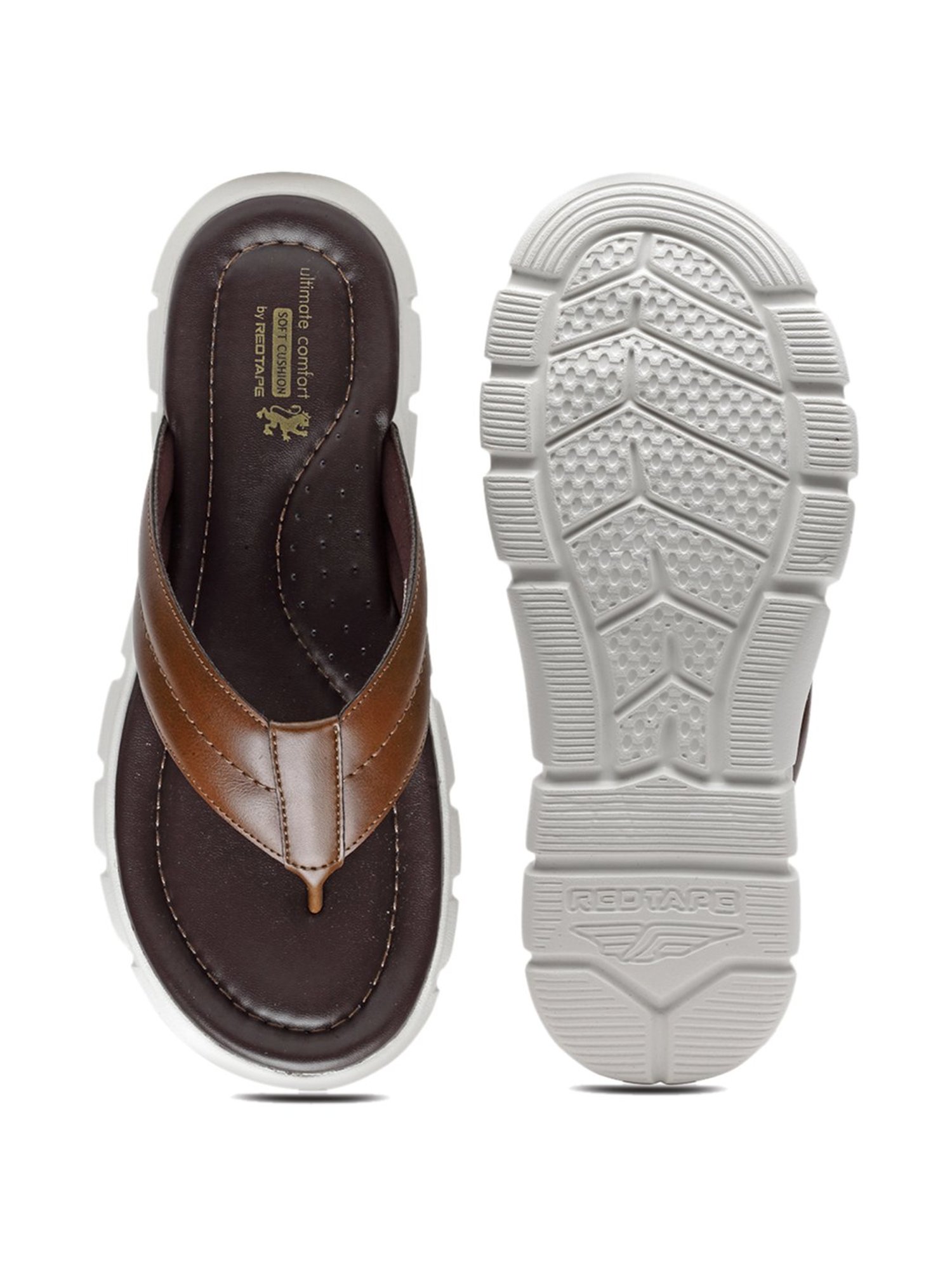 Buy RED TAPE Mens Leather Velcro Closure Sandals | Shoppers Stop