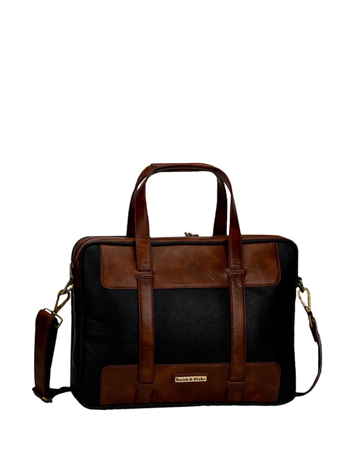 Smith & Blake - 15.6 Inch Luxurious Laptop Messenger Bag - Brown