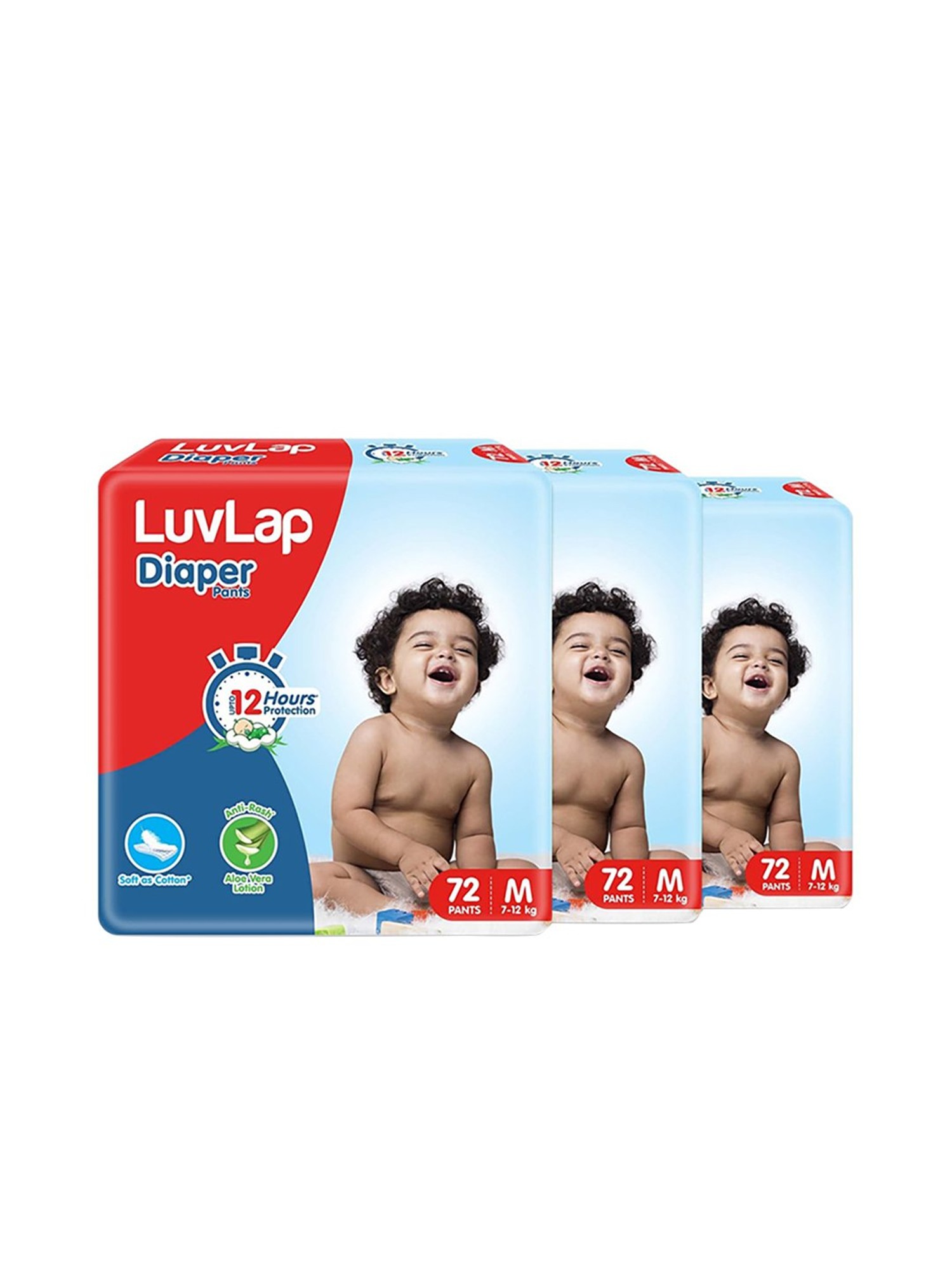 Little Angel Extra Dry Baby Pants Diaper Medium M Size 74 Count Super  Absorbent Core Up to 12 Hrs Protection Soft Elastic Waist Grip  Wetness  Indicator Pack of 1 Upto 511kg