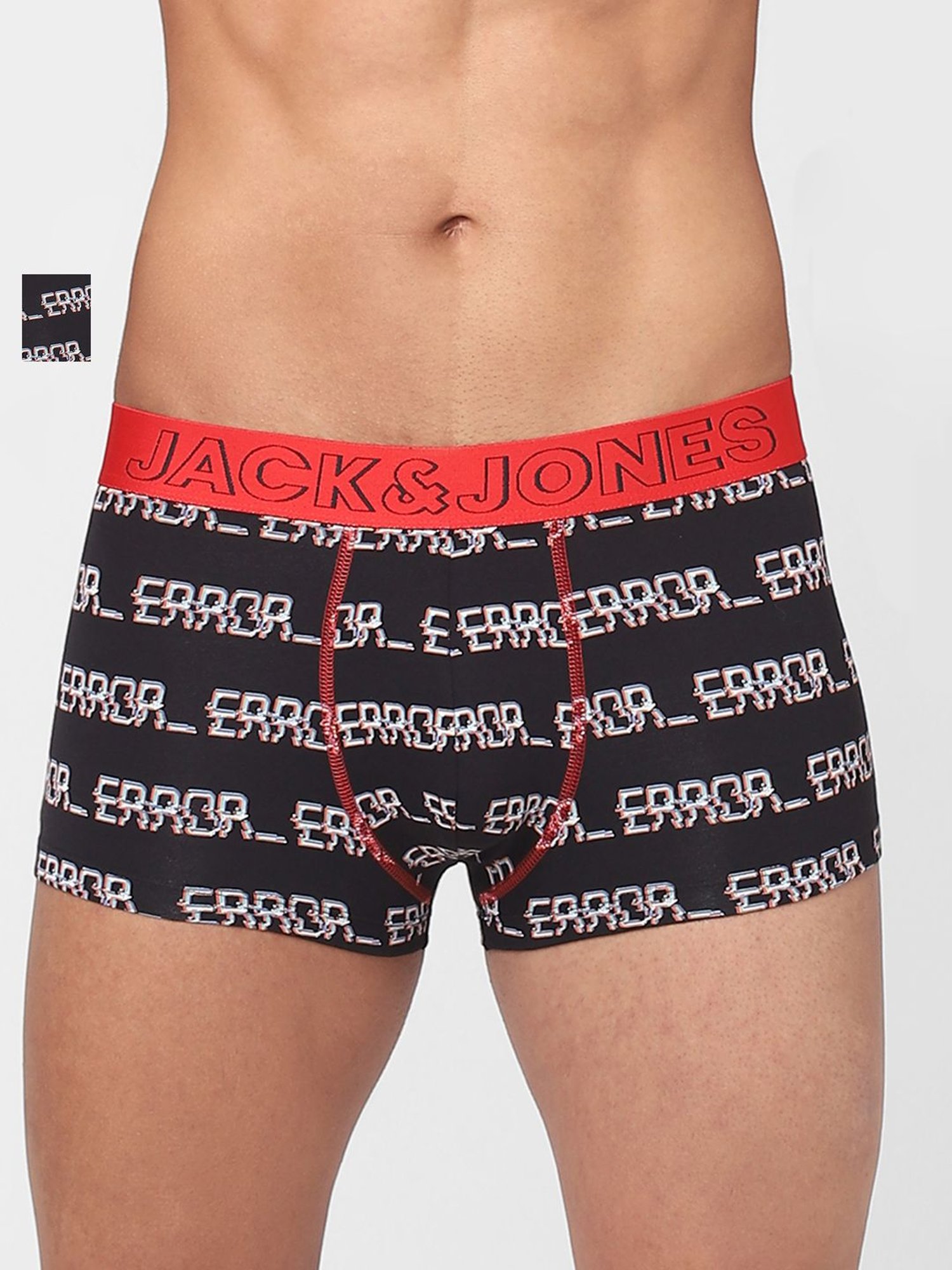 Buy Jack Jones Black Printed Trunks Pack Of 2 for Men Online