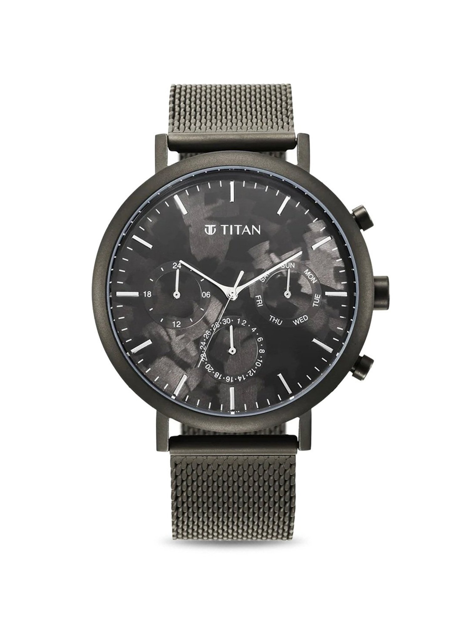 Titan black hotsell metal watches