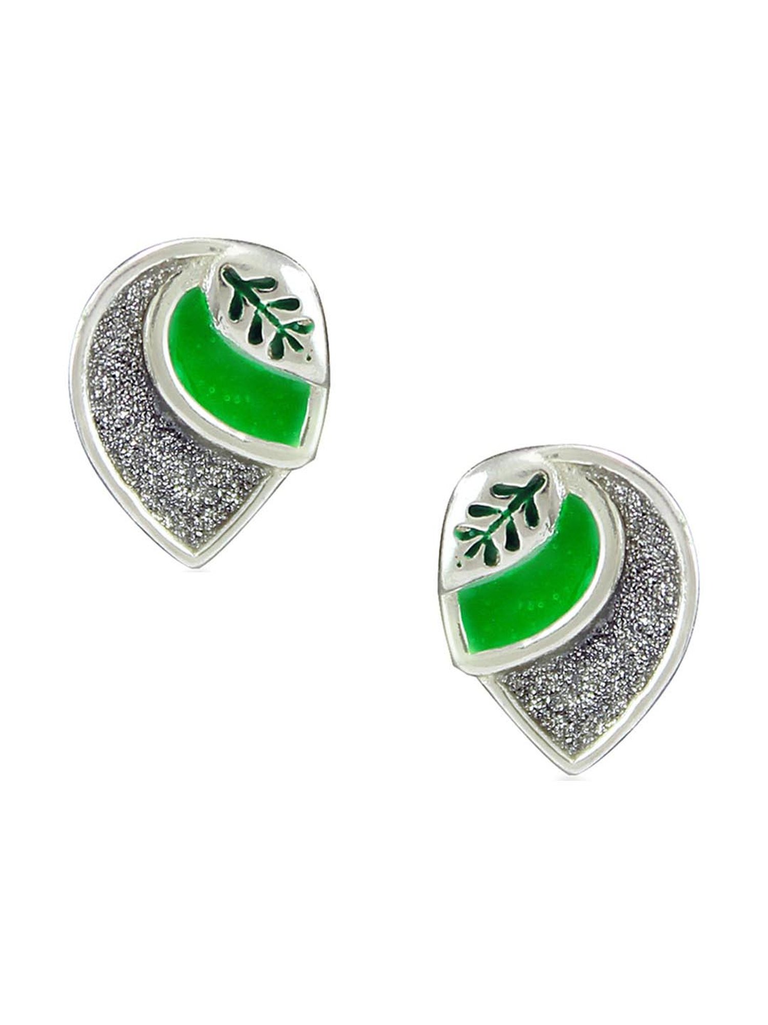 Ortak,silver enamel drop earrings - Gem