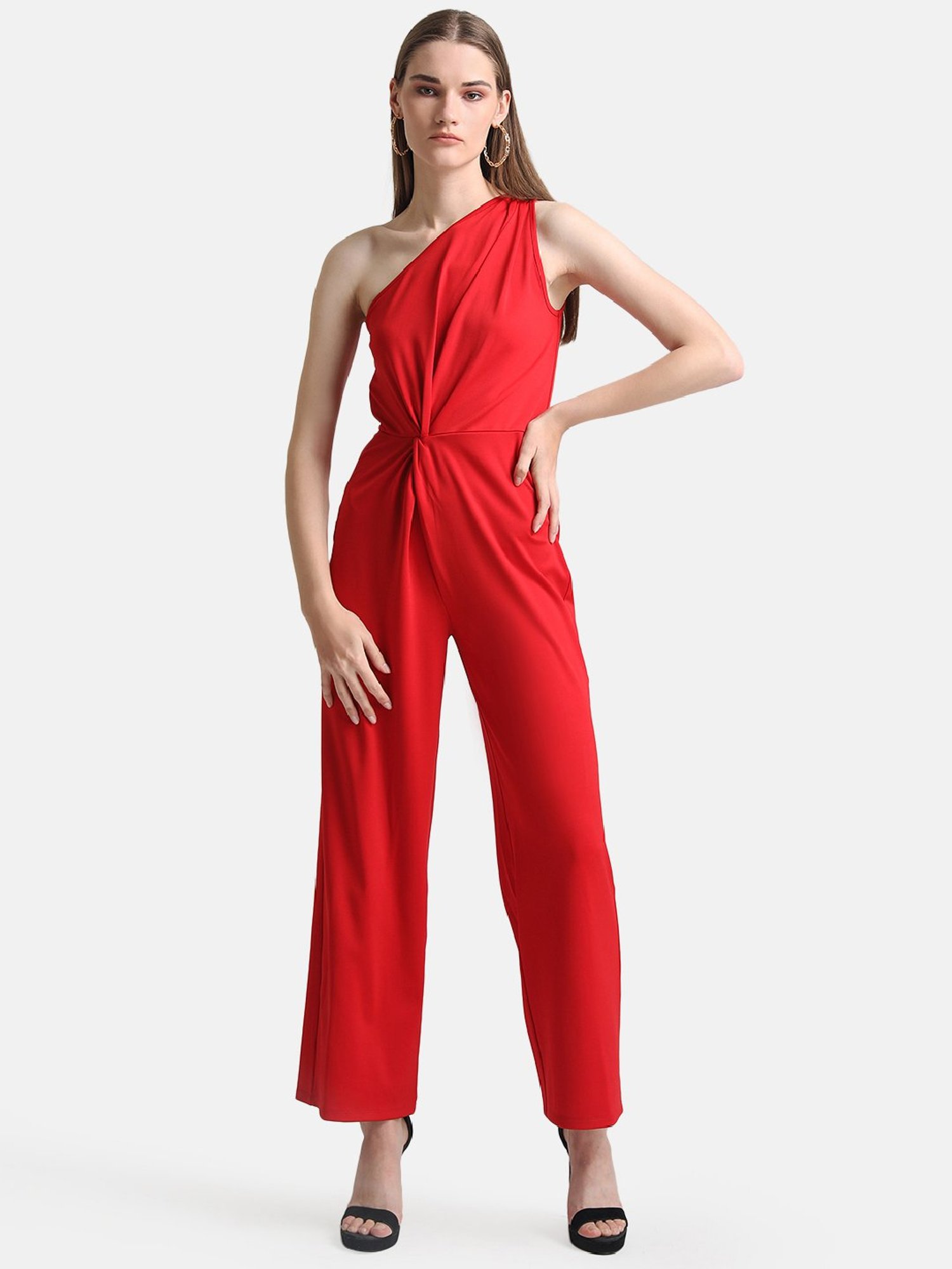 Buy Kazo Red One Shoulder Jumpsuit for Women's Online @ Tata CLiQ