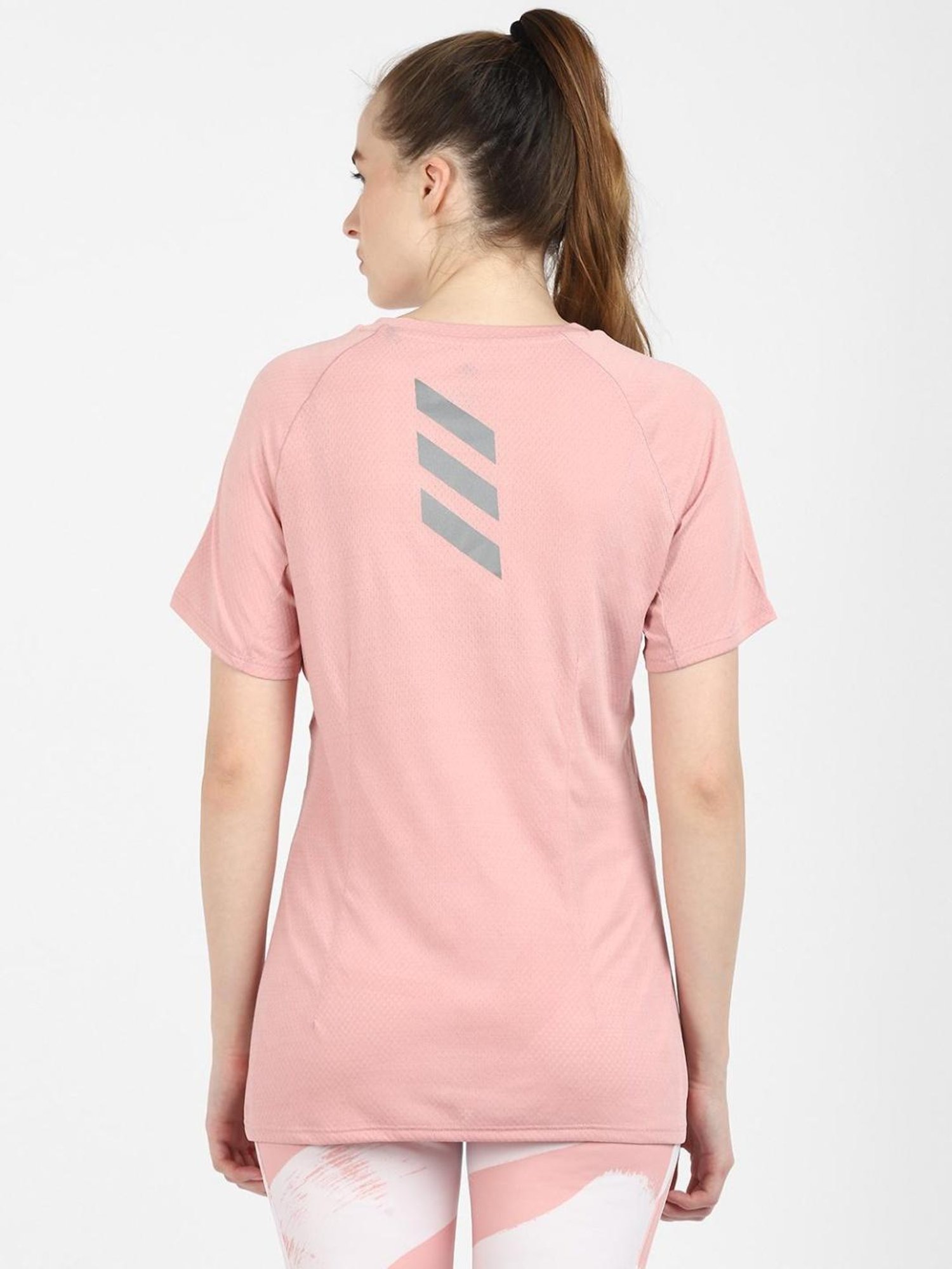 Buy Adidas Pink Regular Fit T-shirt for Women Online @ Tata CLiQ