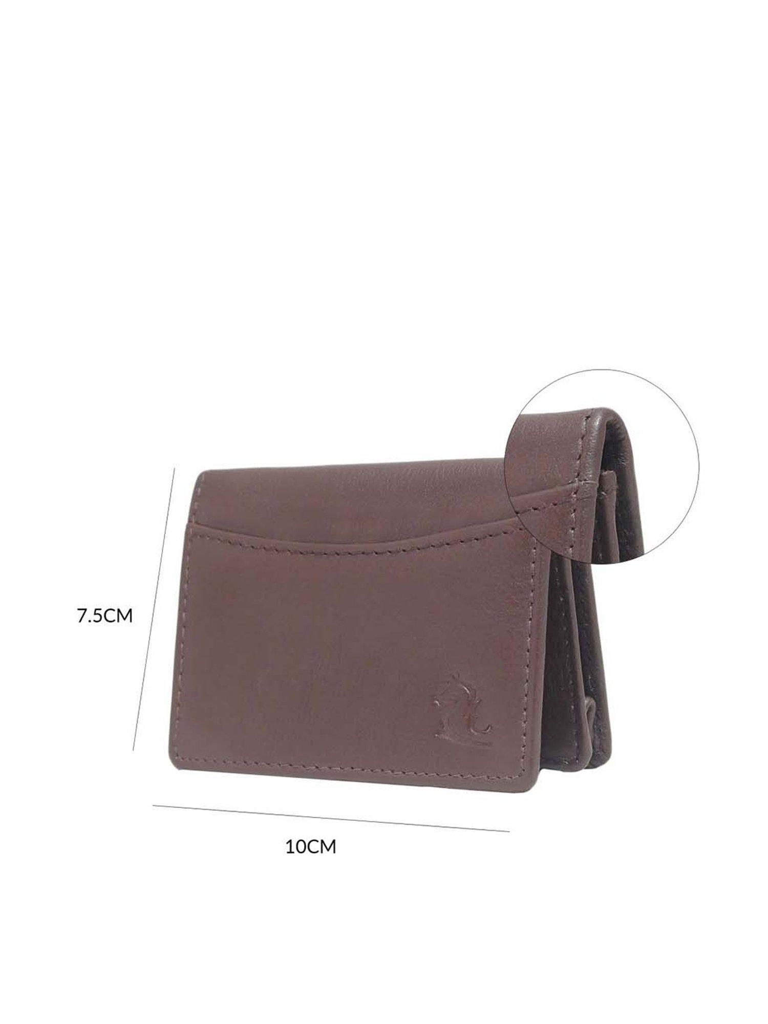 Kara Brown Leather Card Holder for Men