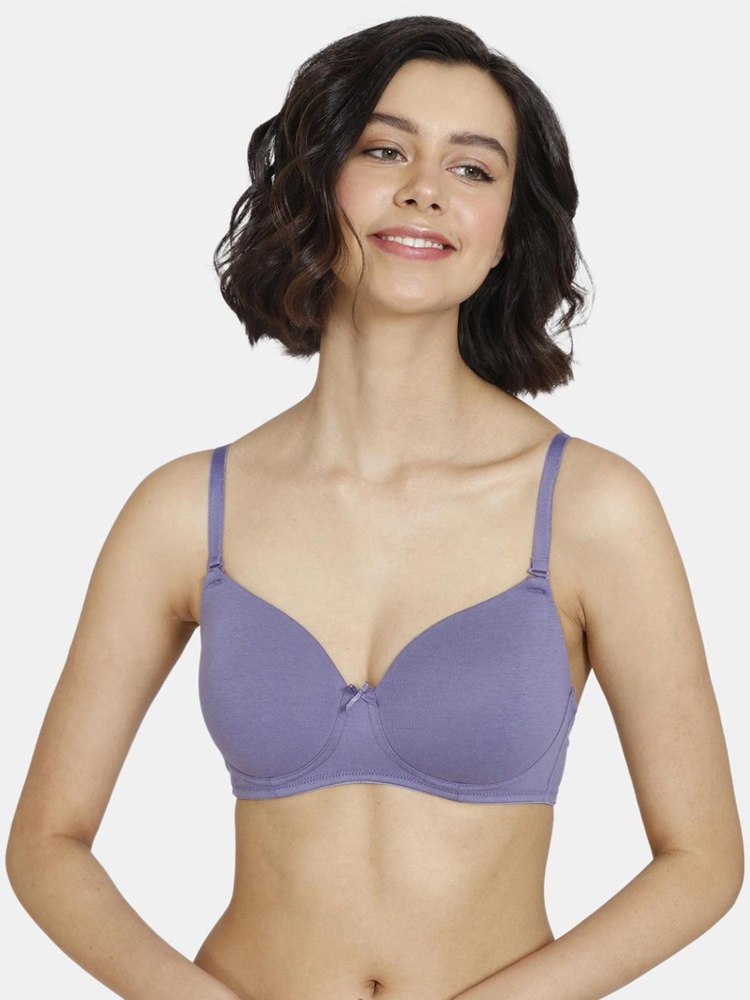 Zelocity by Zivame Purple Sports Bra With Removable Padding