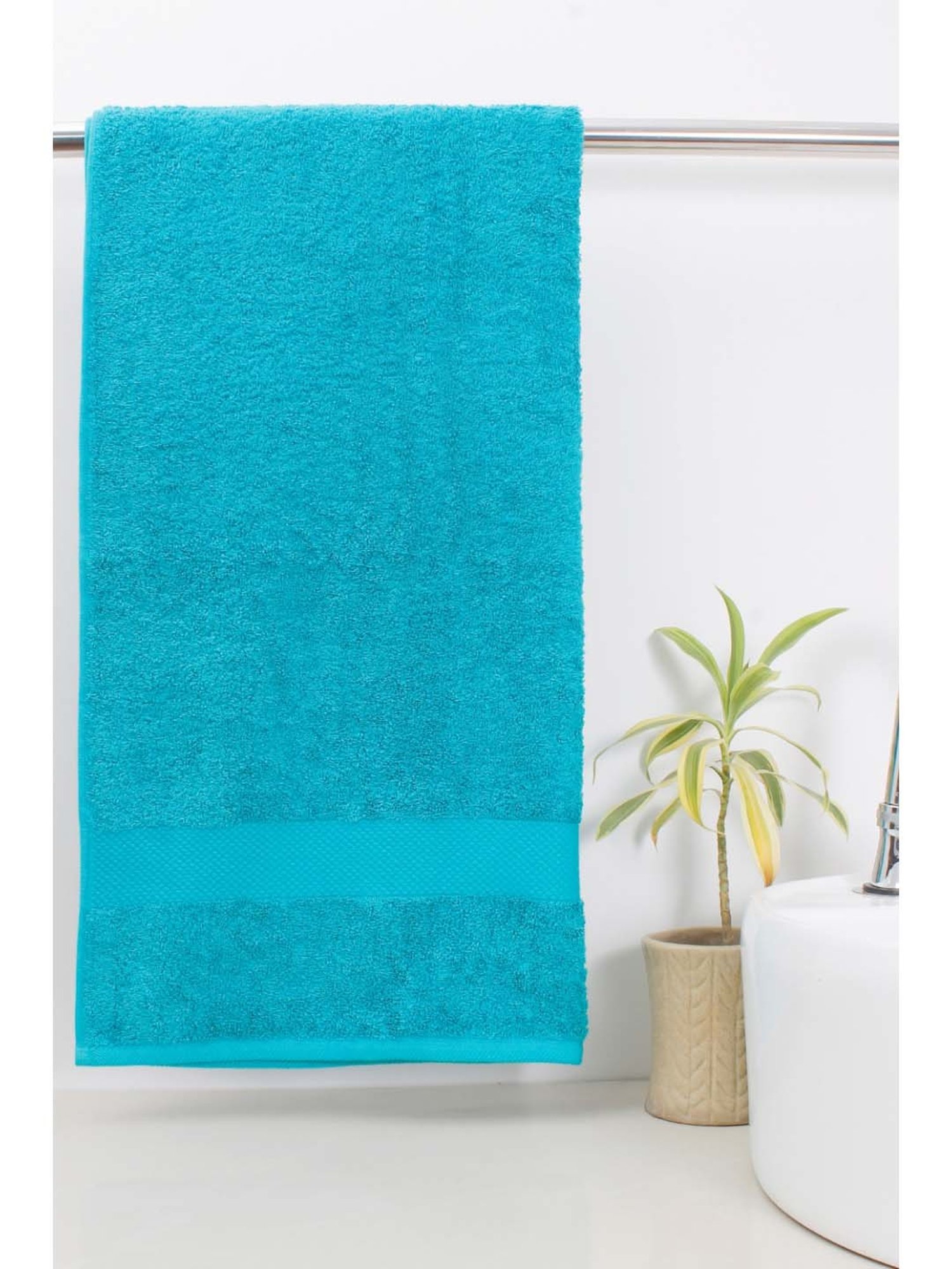 AVI LIVING Ultimate Essential Bath Towel Set of 2 500 GSM Pink & Turquoise