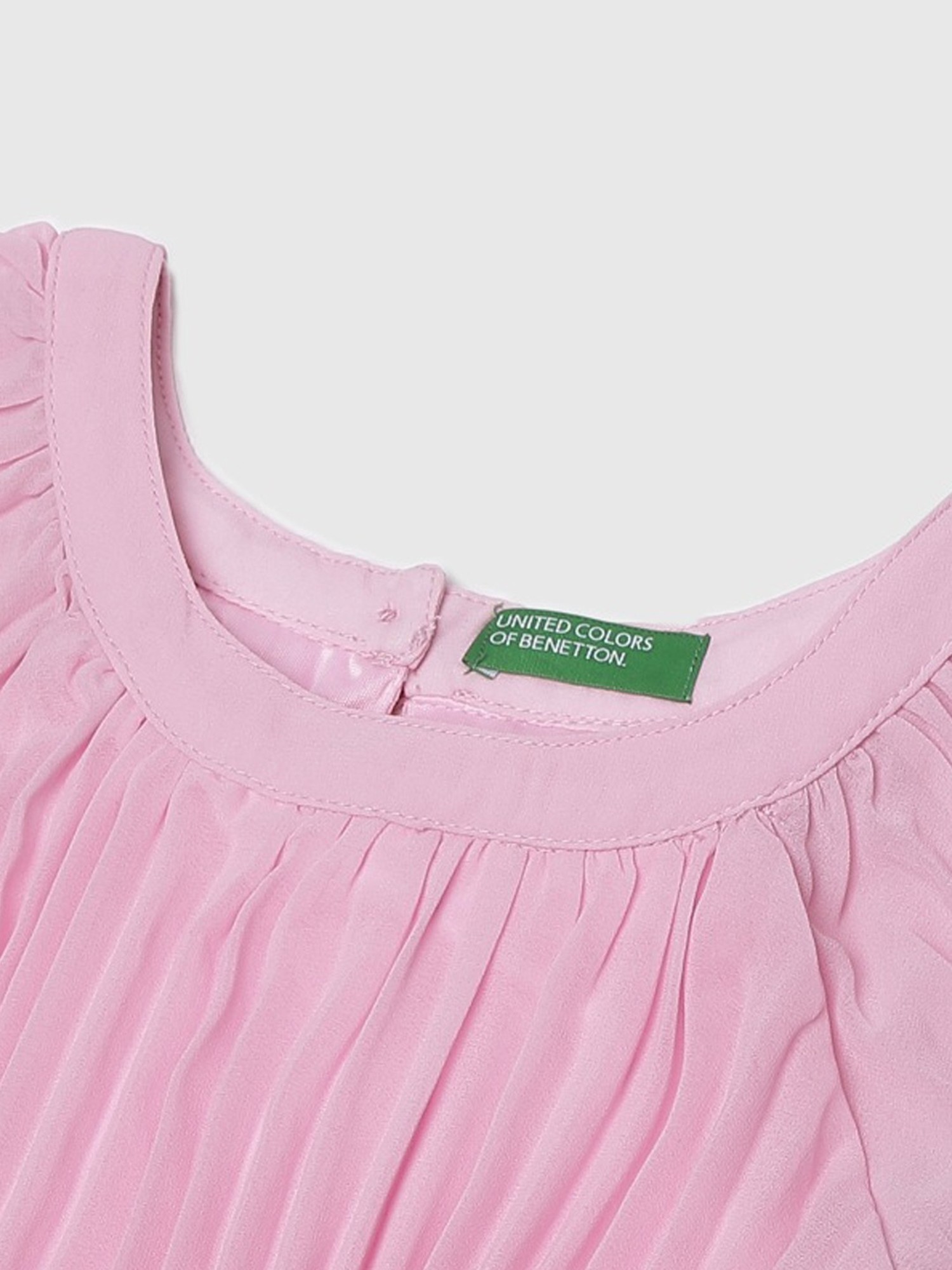Benetton united colours of benetton girl dress pink with elastic waist age 3-4 Y 