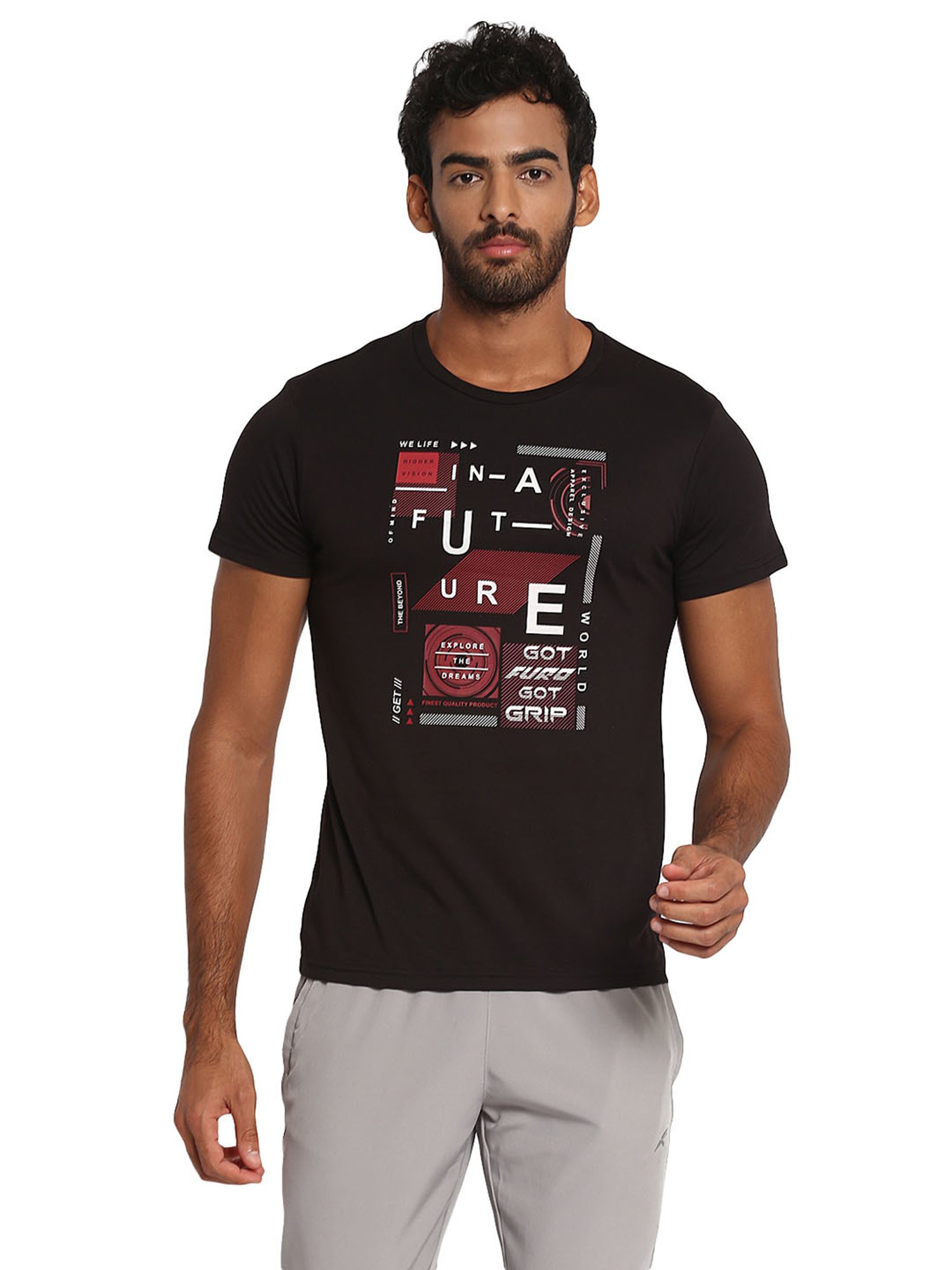 Buy Red Chief Jet Black Jersey Printed T-Shirt for Men Online @ Tata CLiQ