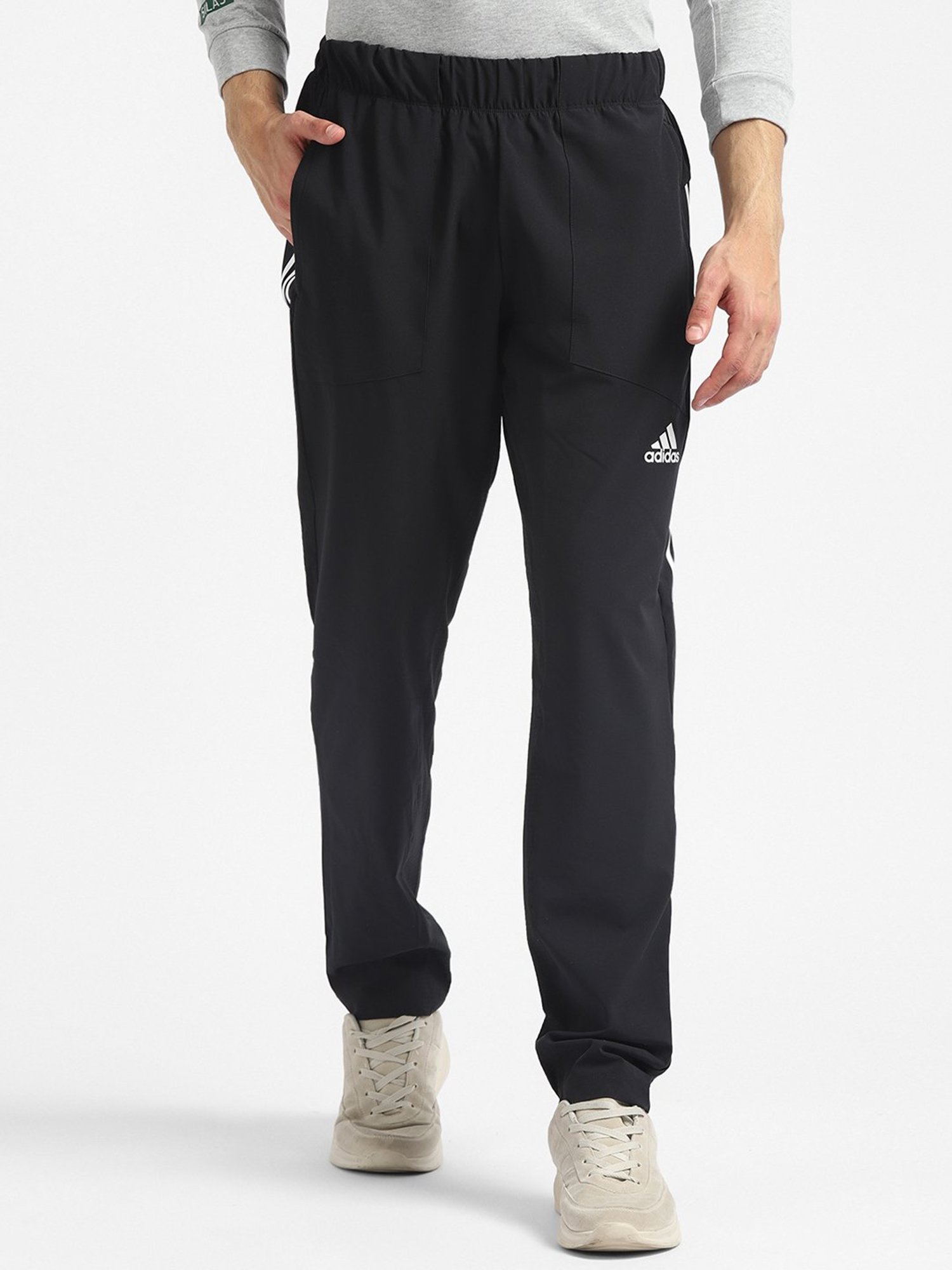 Buy Adidas Navy Regular Fit Trackpants for Mens Online  Tata CLiQ