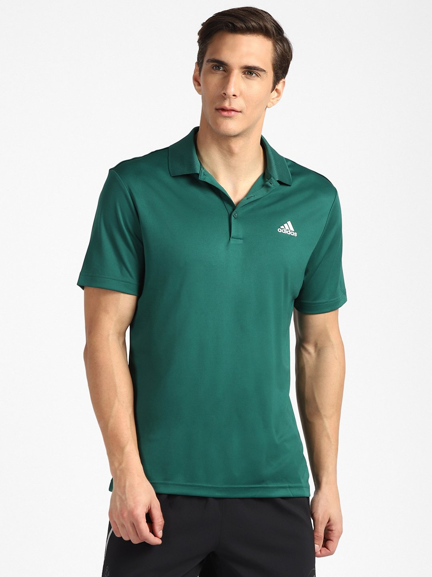 Adidas store green polo