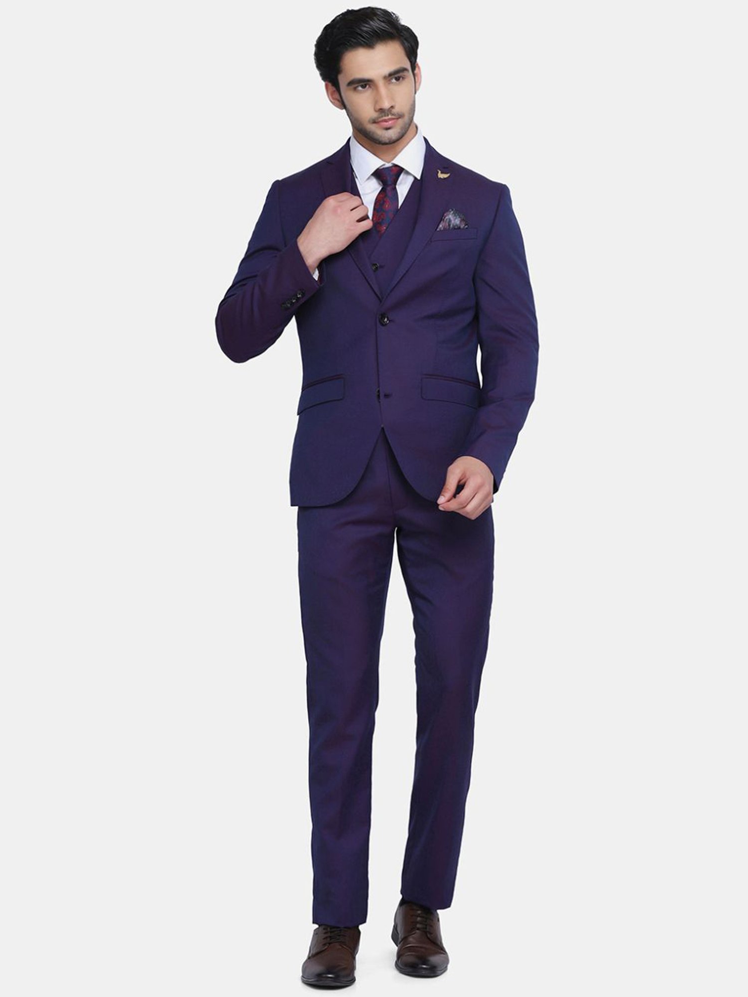 Purple Men Pink 3 Piece Suit at Rs 2999 in New Delhi | ID: 22556746730