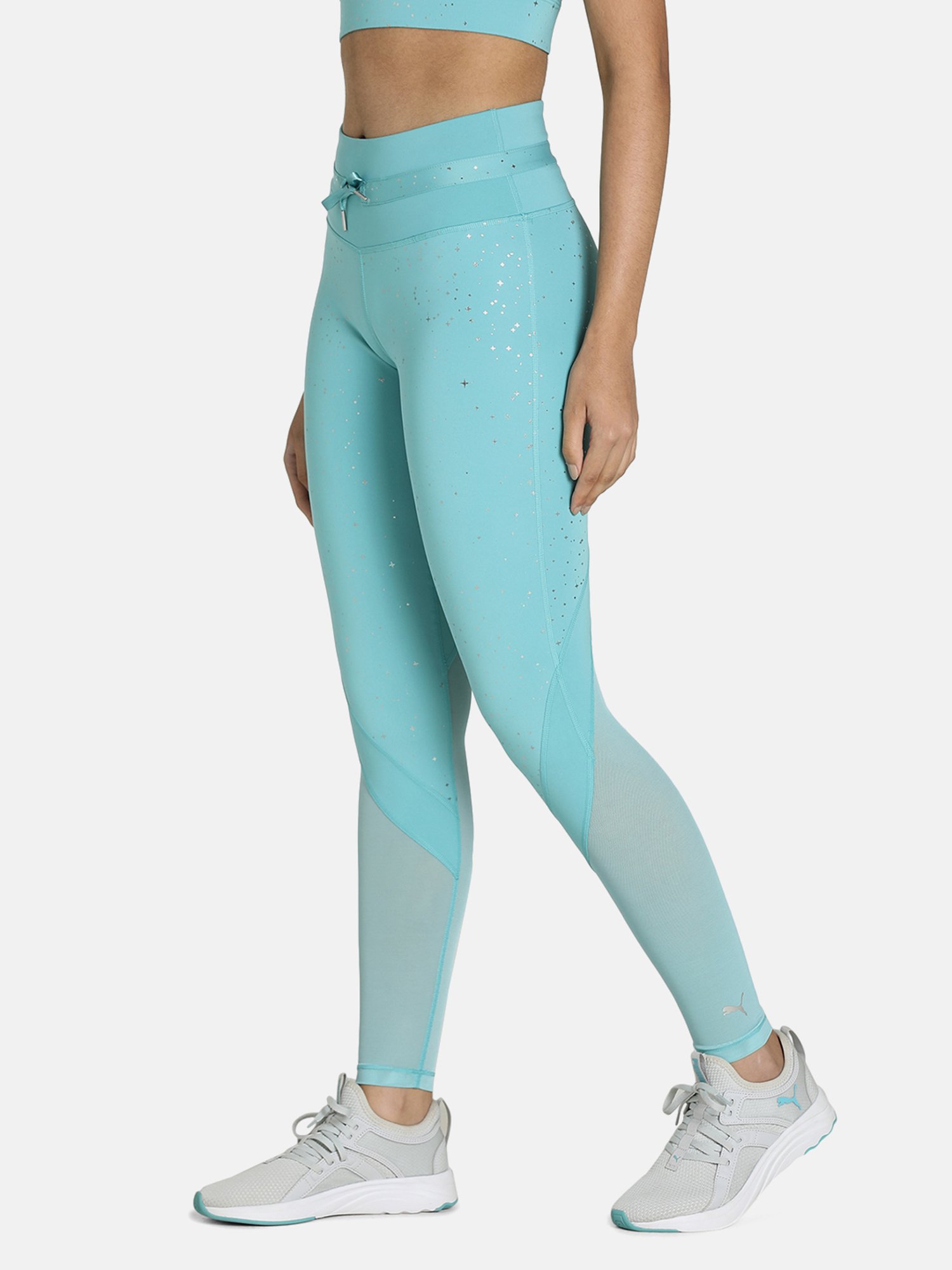 Buy Puma Blue Printed Tights for Women Online @ Tata CLiQ