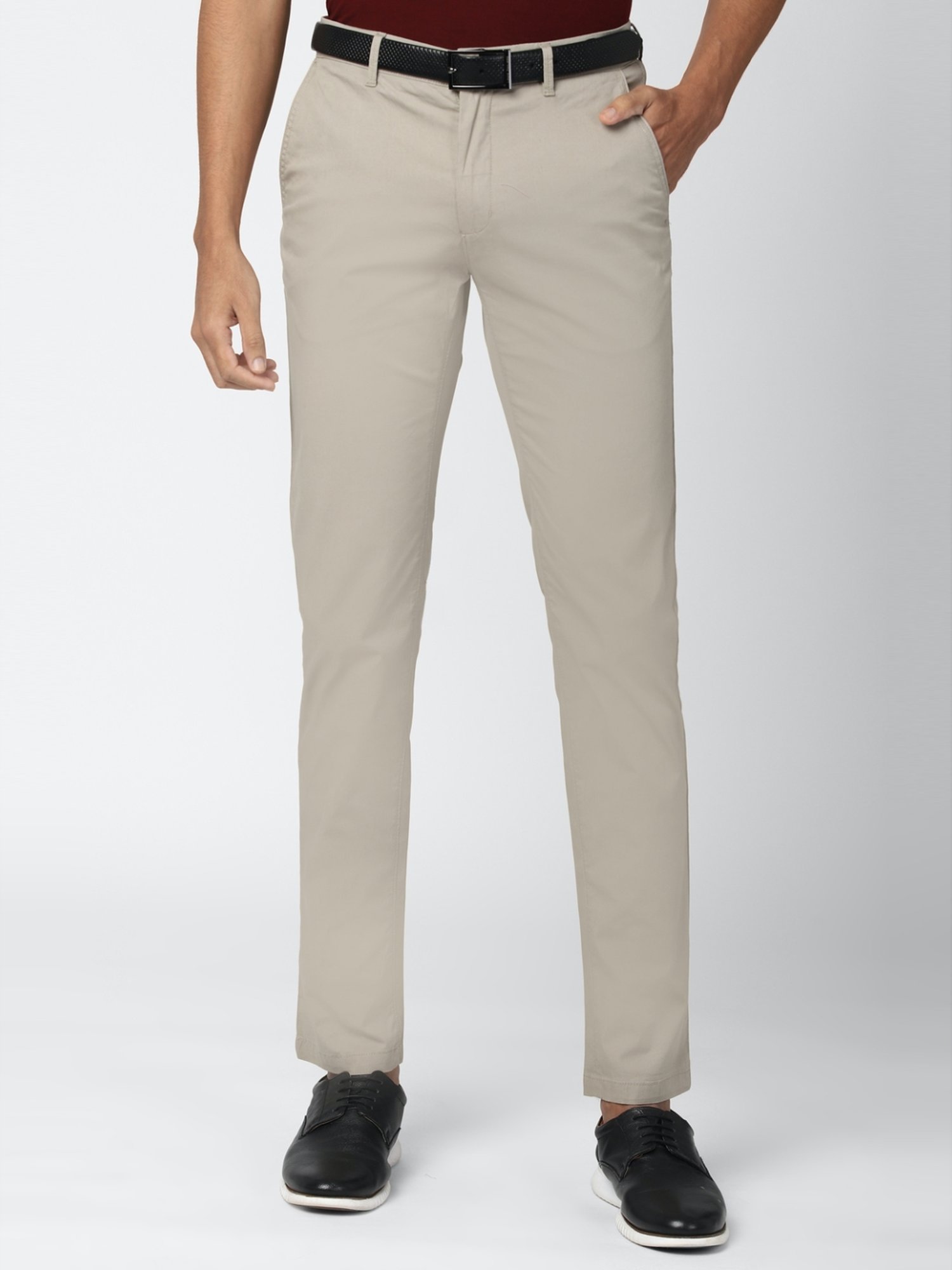 Peter England Casuals Formal Trousers : Buy Peter England Casuals Khaki  Formal Trousers Online | Nykaa Fashion