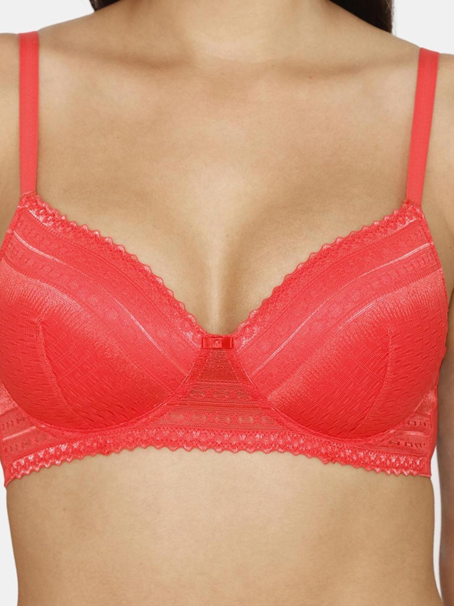 Buy Rosaline by Zivame Red Lace Padded Bra for Women Online @ Tata CLiQ