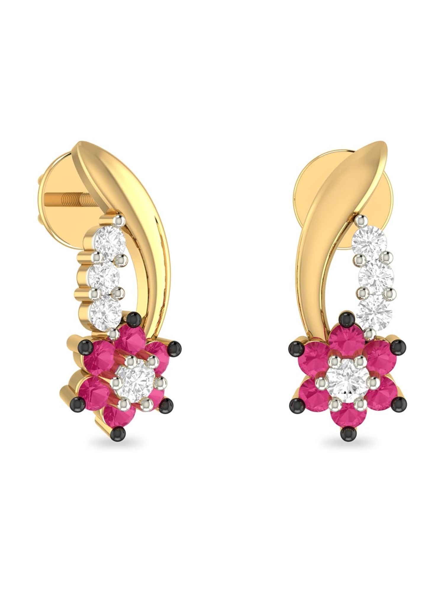 Buy PC Jeweller 925 Sterling Silver  Diamond Earrings for Women Online At  Best Price  Tata CLiQ