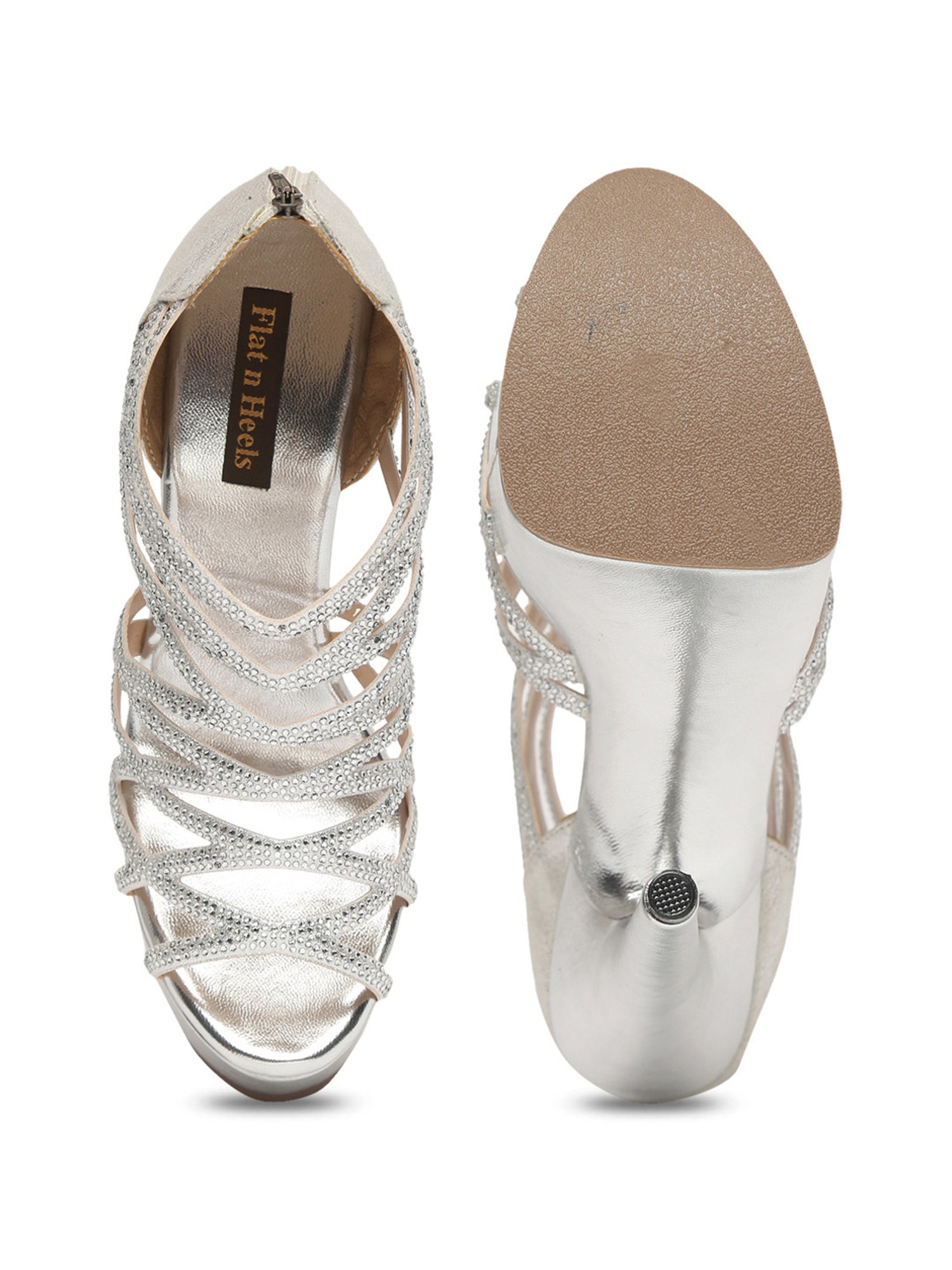 Womens Ladies Low Heel Wedding Bridal Silver Sandals Party Strappy Shoes  Open | eBay