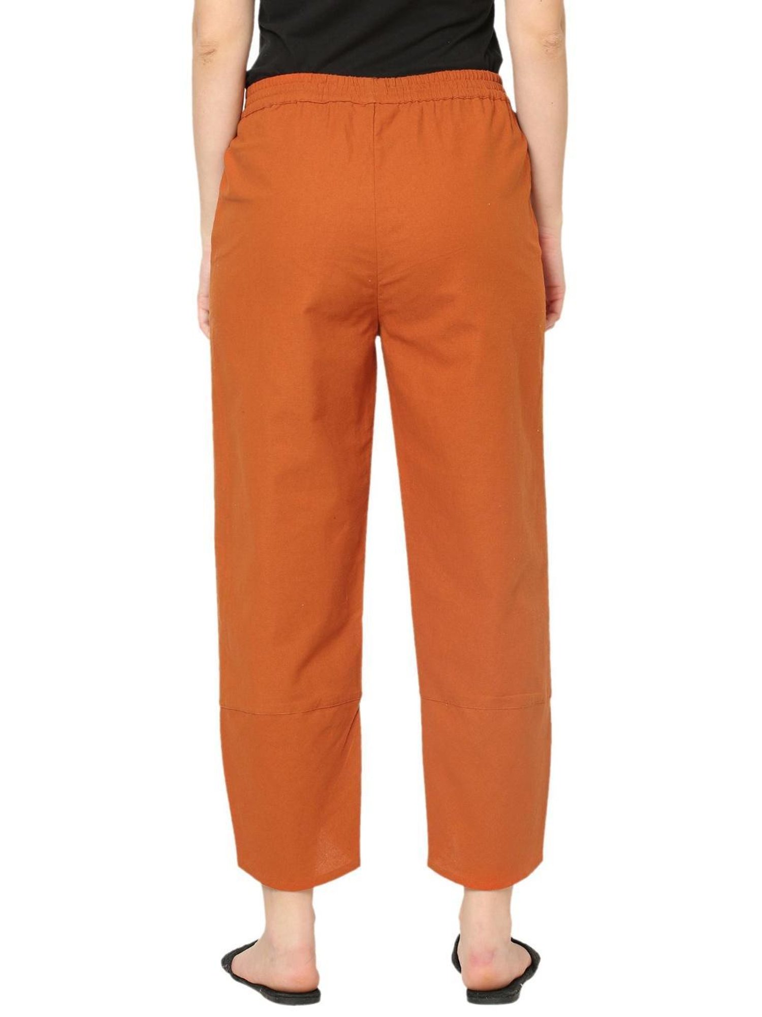 Buy Mystere Paris Orange Cotton Lounge Pants for Women Online