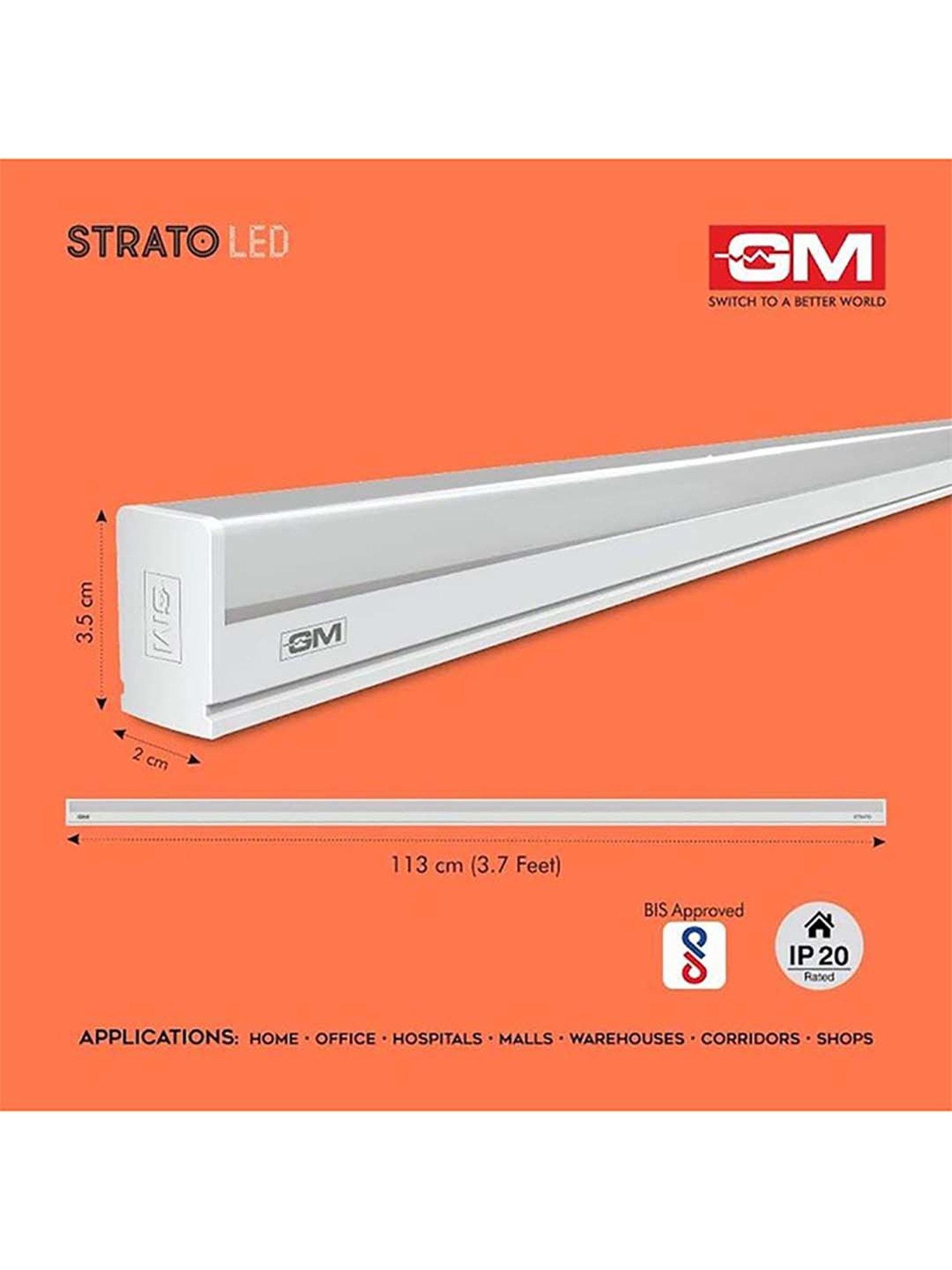 gm strato led tube light