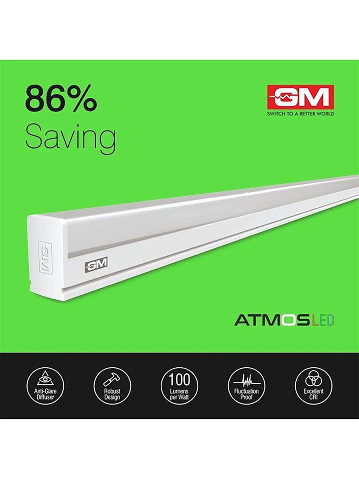 gm 22w led tube light