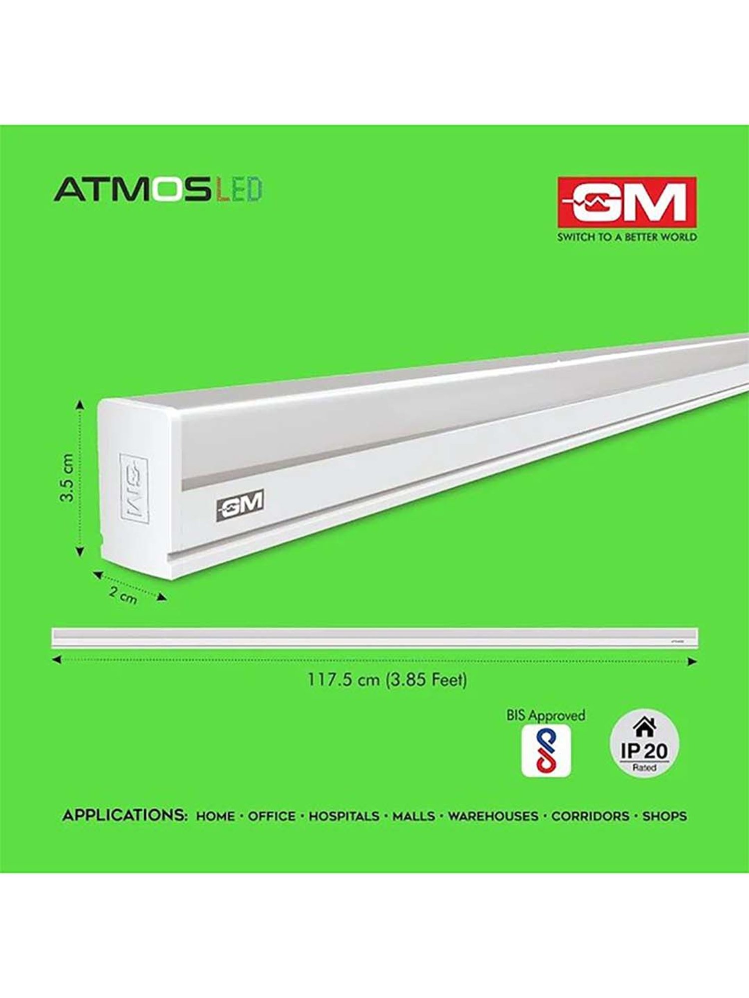 gm atmos led tube light