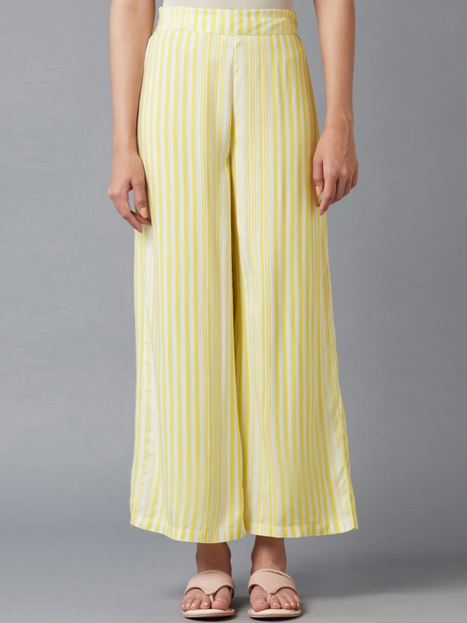 Mustard and clearance white striped pants