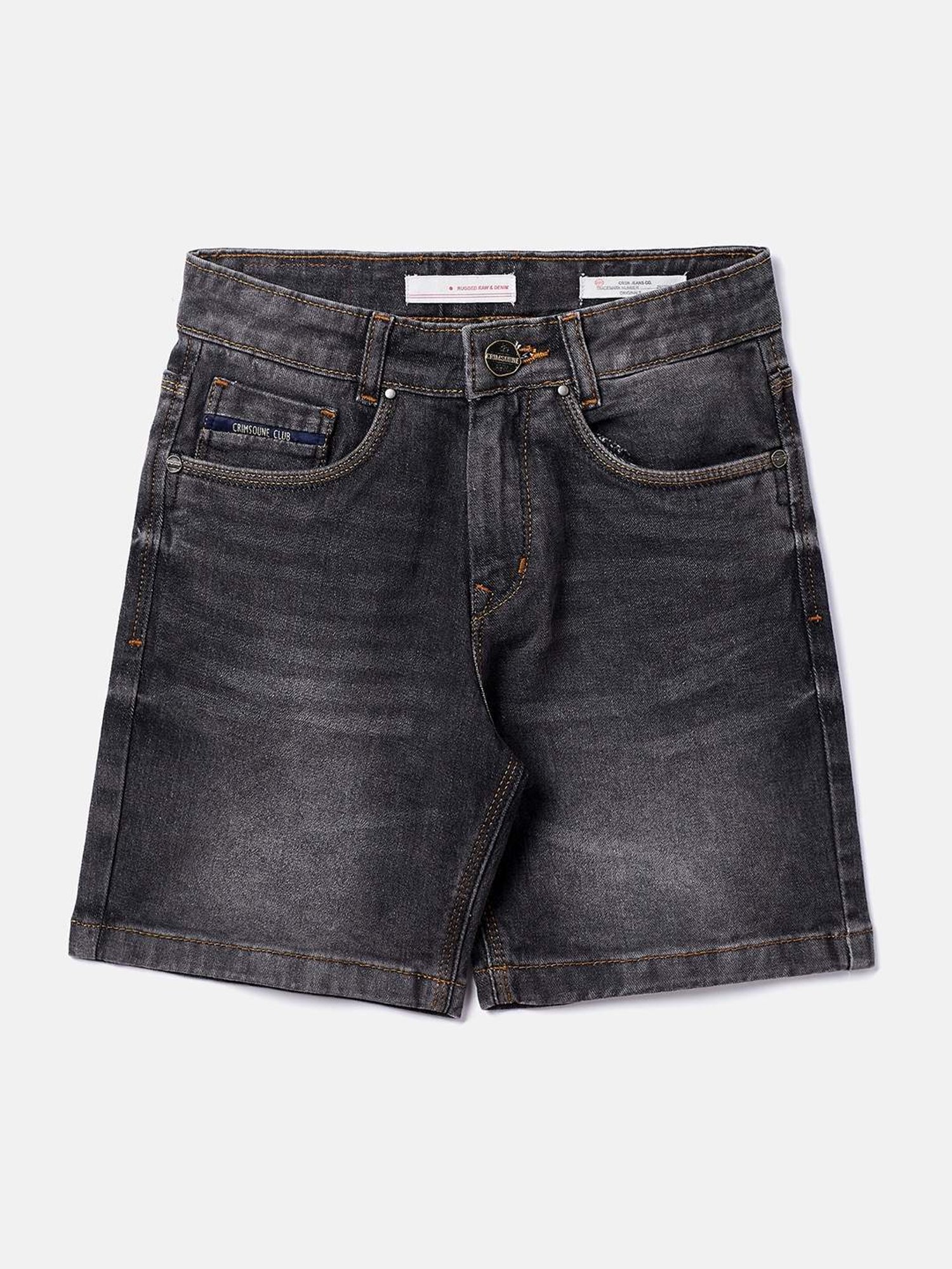 Buy Crimsoune Club Kids Charcoal Slim Fit Shorts for Boys Clothing Online @  Tata CLiQ